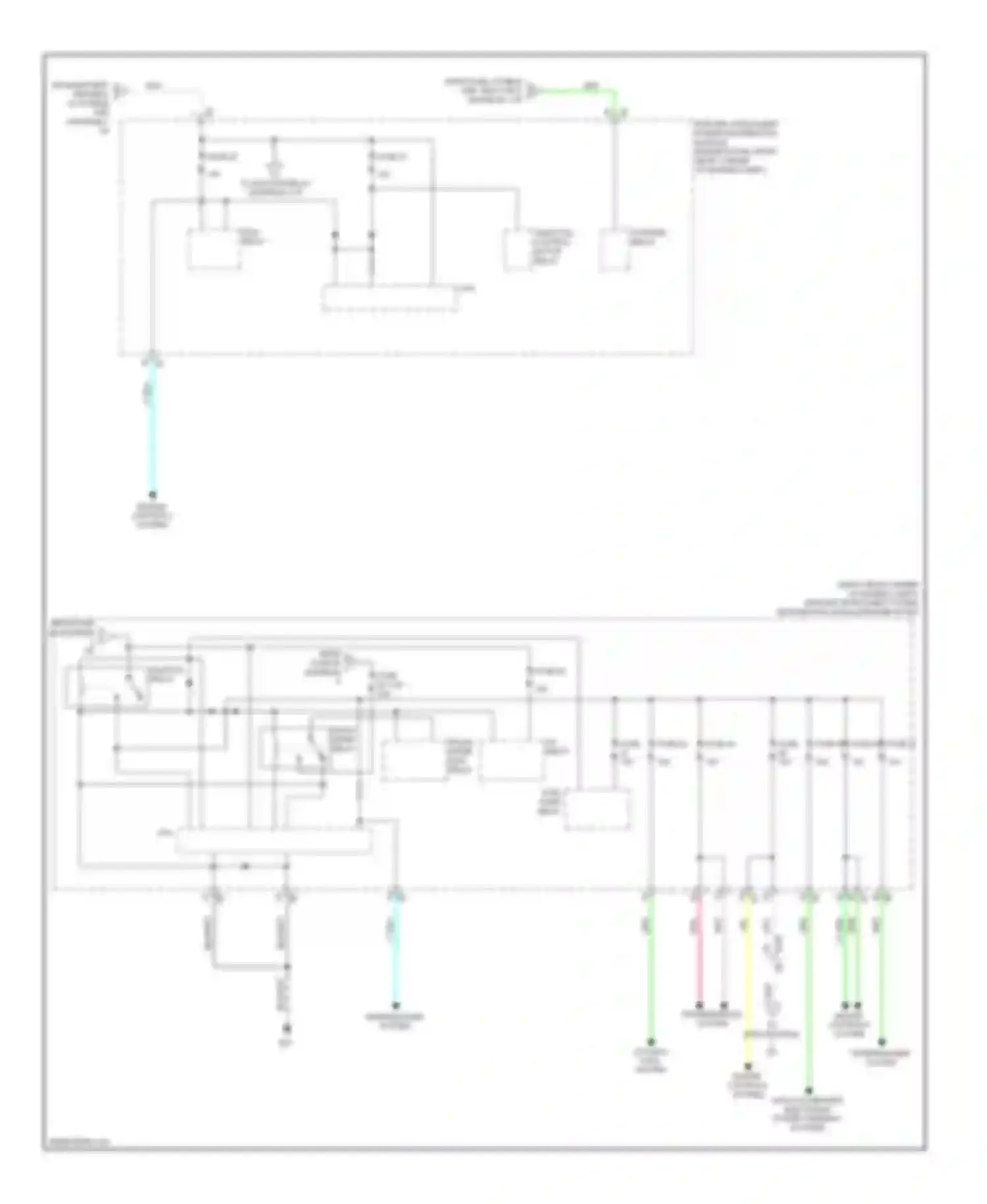 Wiring diagram front wiper high relay for Nissan 370Z I (2008-2014) (1 of 2)