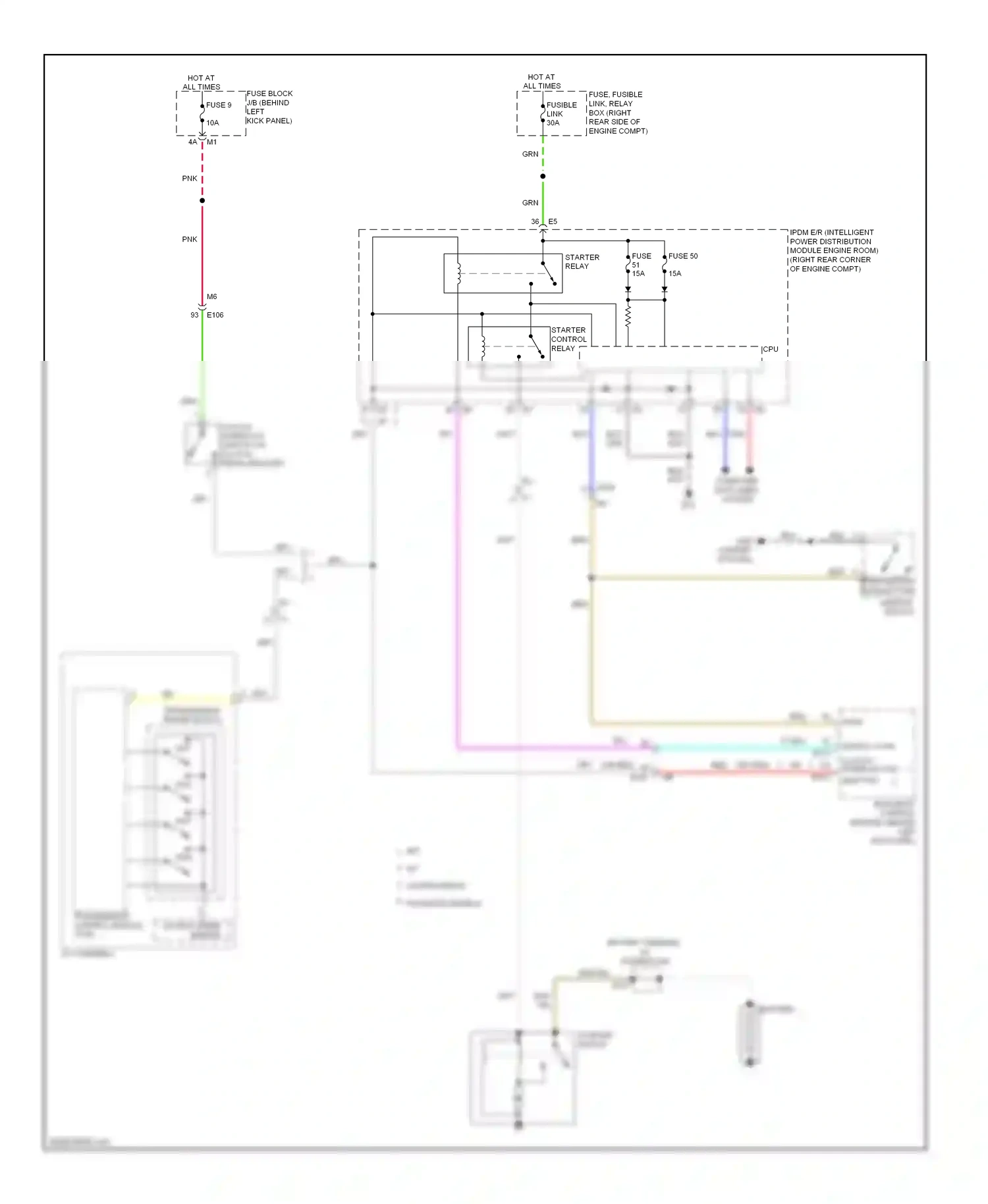 Wiring diagram kick panel) for Nissan 370Z I (2008-2014) (1 of 1)