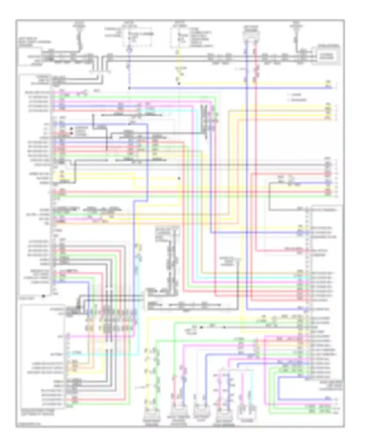 Wiring diagram left "c" pillar) for Nissan 370Z I (2008-2014) (4 of 5)