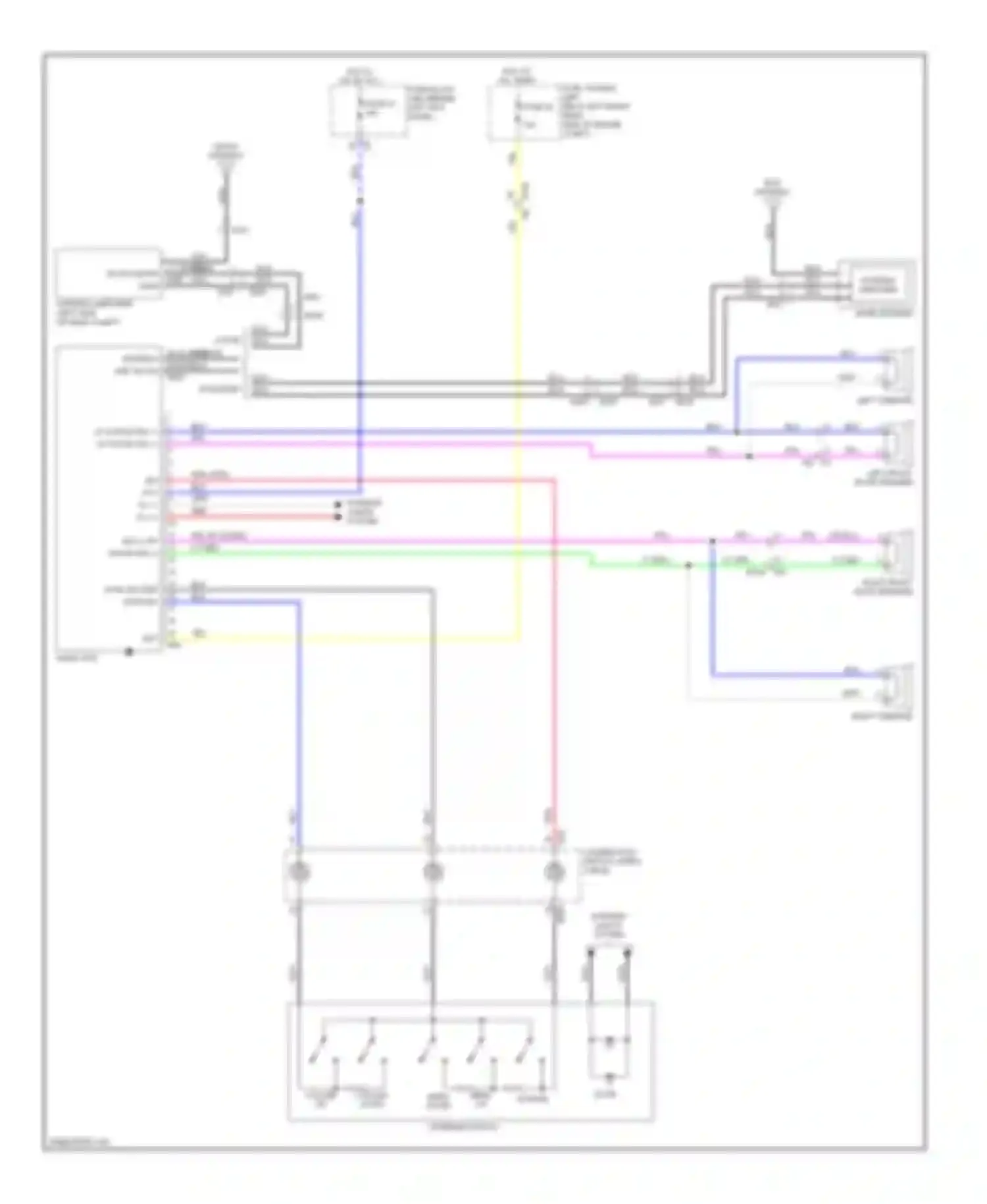 Wiring diagram left front door speaker for Nissan 370Z I (2008-2014) (7 of 7)