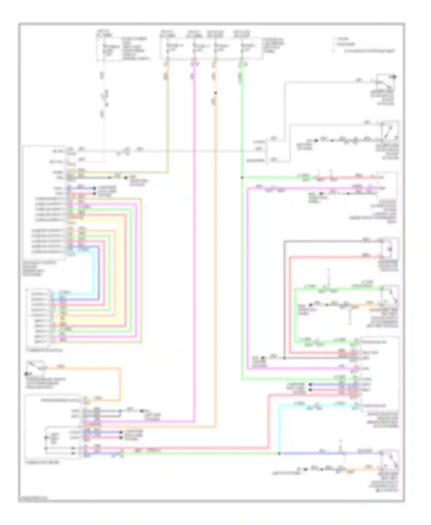 Wiring diagram occupant classification system control unit for Nissan 370Z I (2008-2014) (1 of 2)