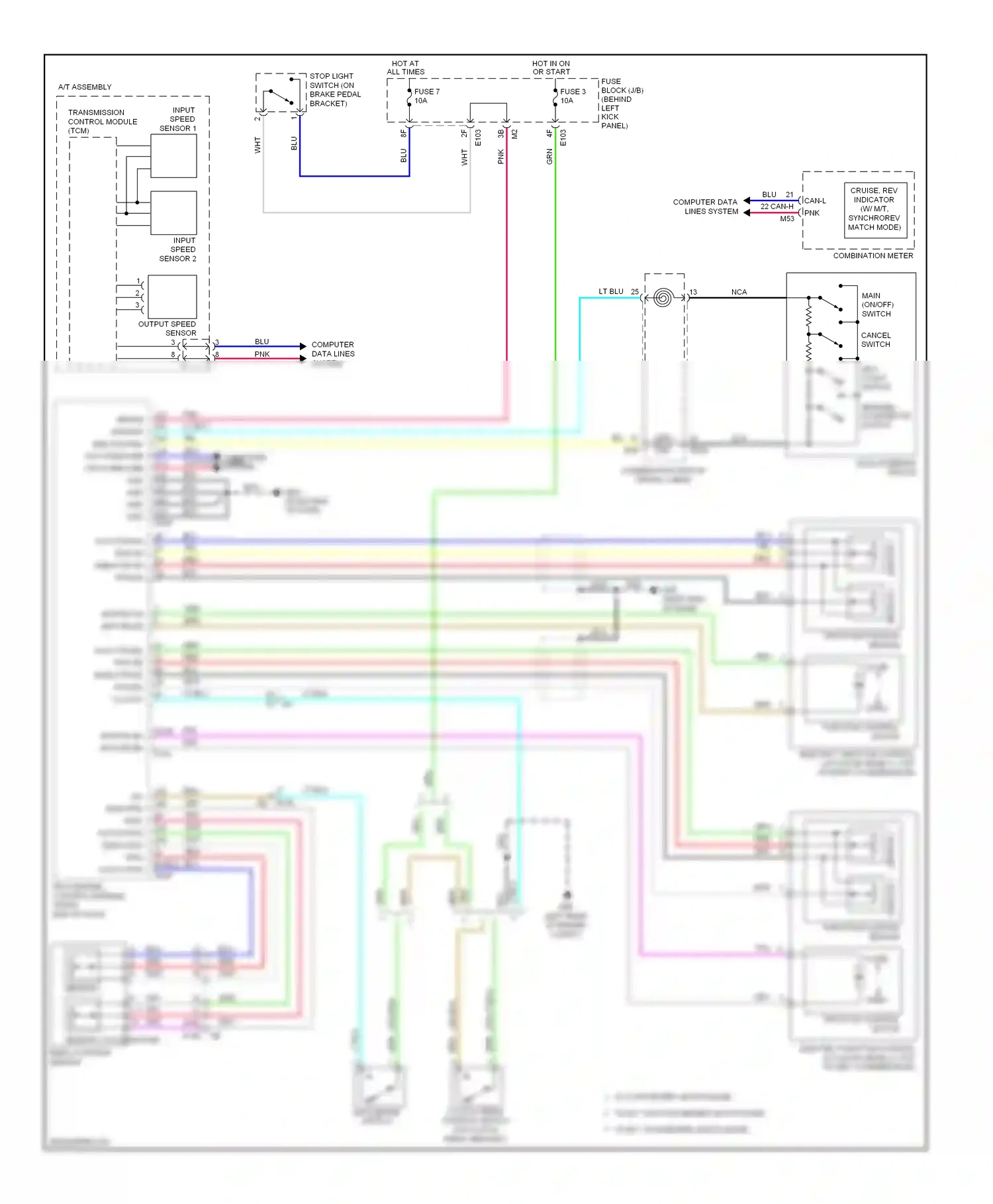 Nissan 370Z I (2008-2014) output speed sensor wiring diagram  (1 of 3)