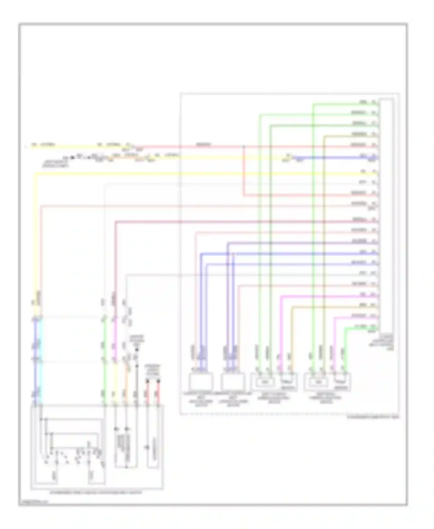Wiring diagram passenger's side front seat for Nissan 370Z I (2008-2014) (1 of 1)