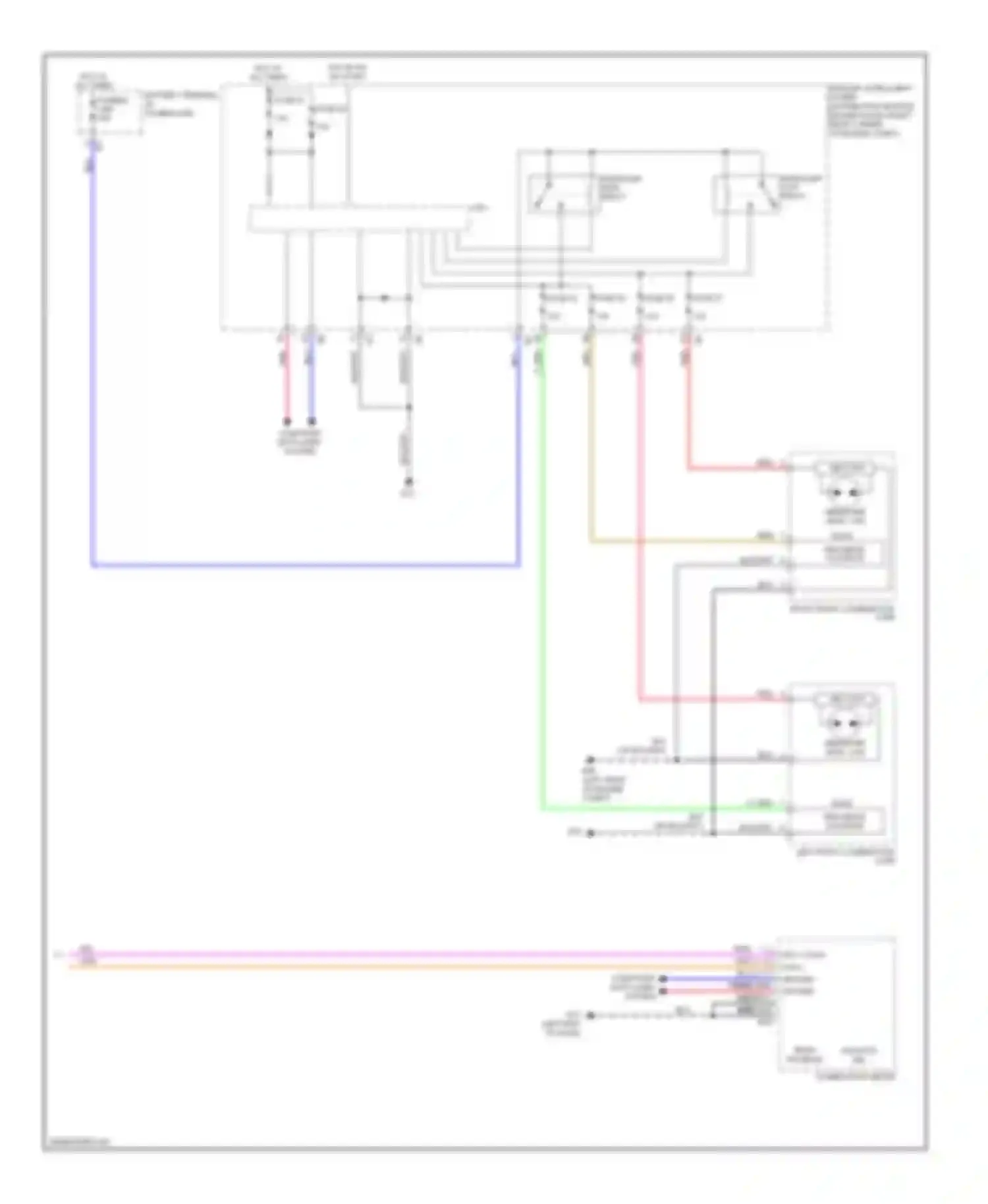 Wiring diagram right front combination lamp for Nissan 370Z I (2008-2014) (4 of 4)