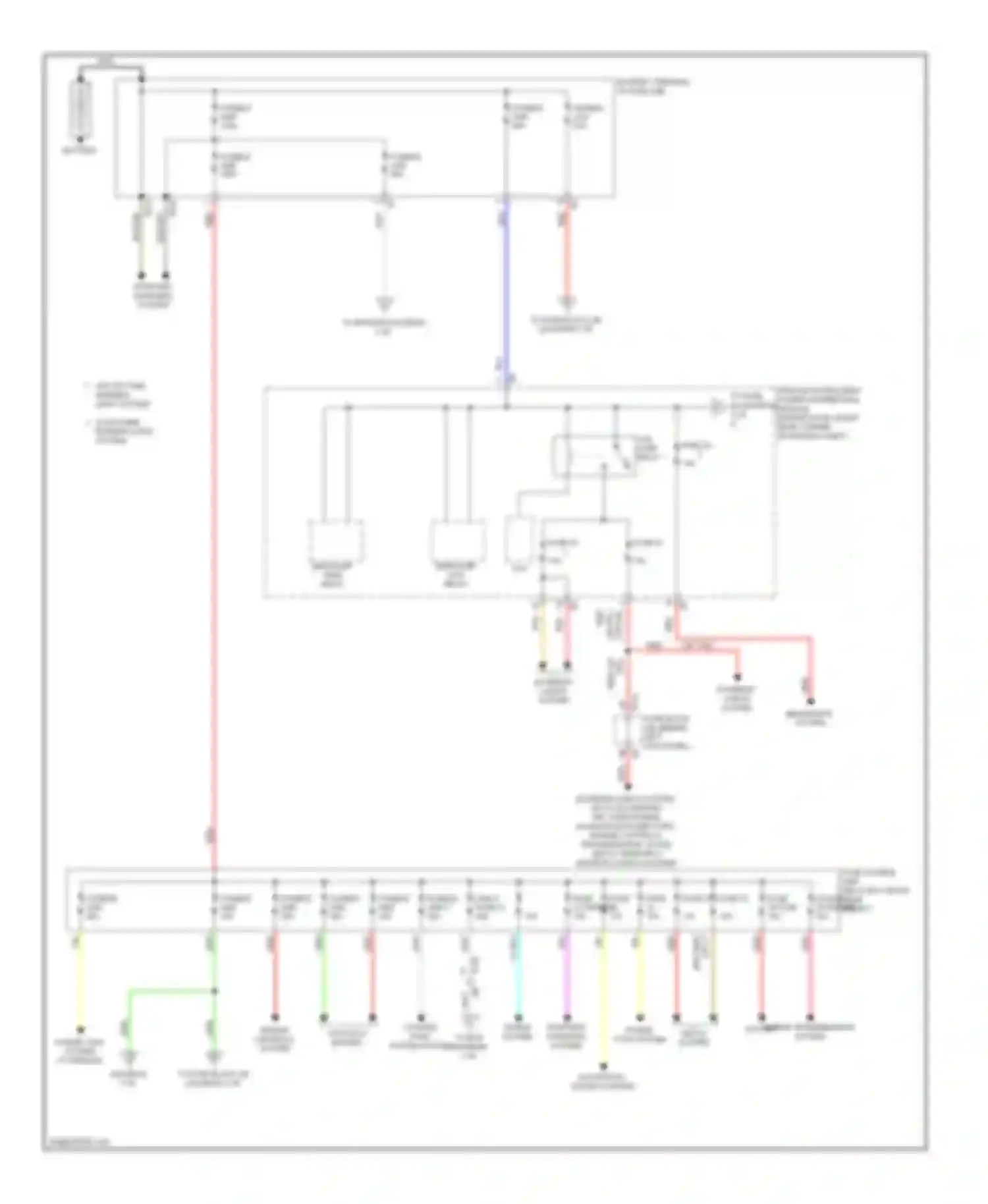Wiring diagram w/o daytime running light system for Nissan 370Z I (2008-2014) (2 of 2)