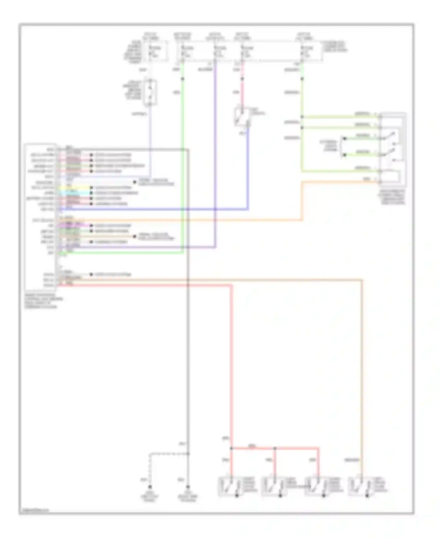 Altima Nissan L30 facelift (1999-2001): Body computer circuits, without anti-theft