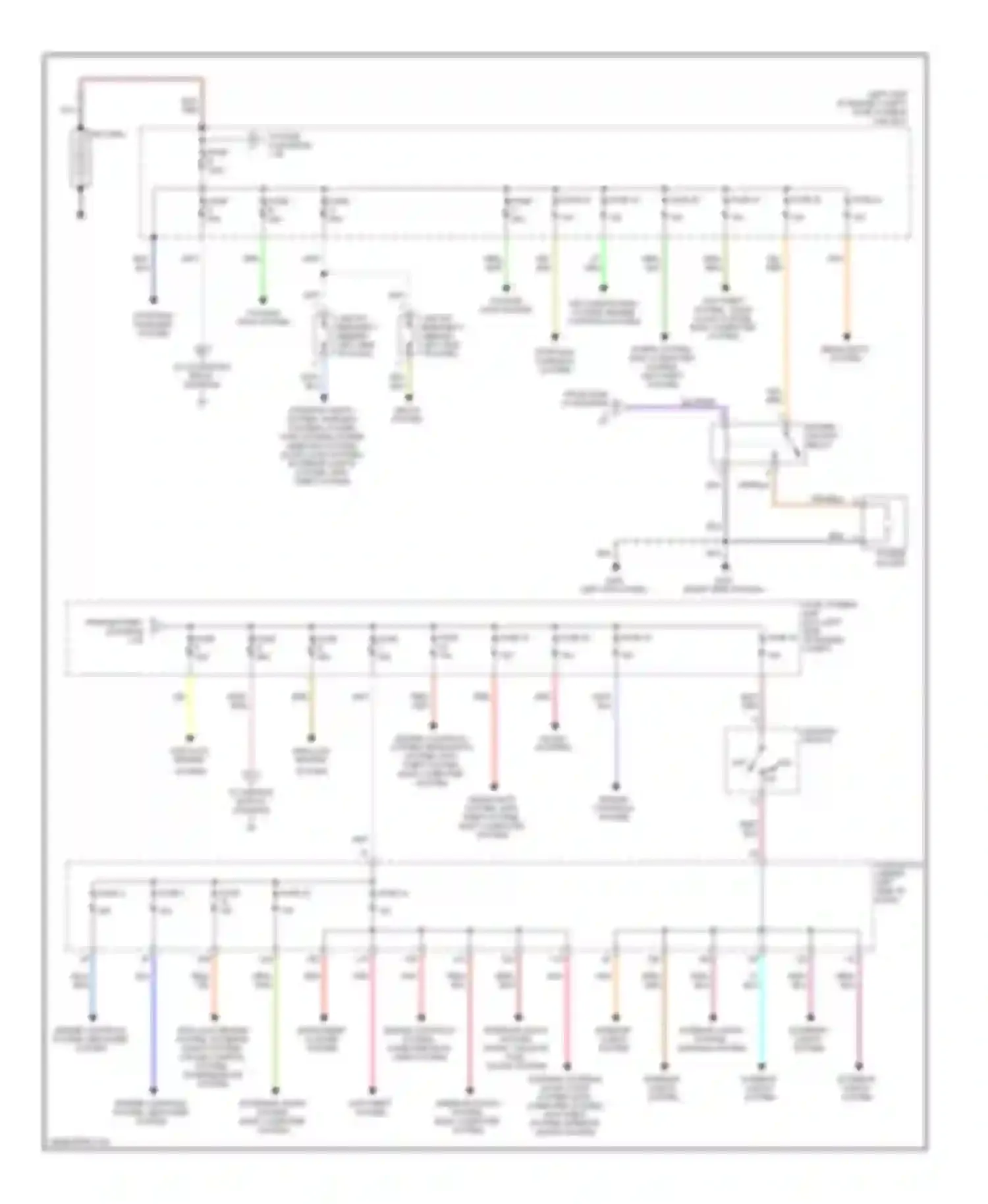 Altima Nissan L30 facelift (1999-2001): Power distribution circuit (1 of 2)