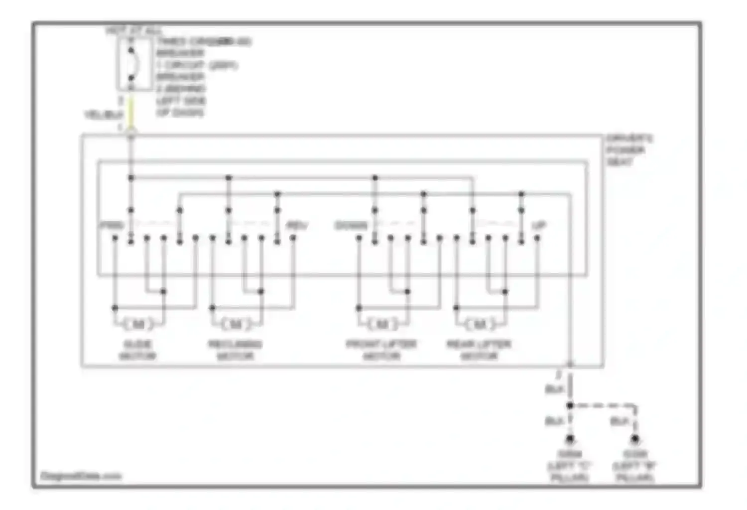 Altima Nissan L30 facelift (1999-2001): Driver seat circuit