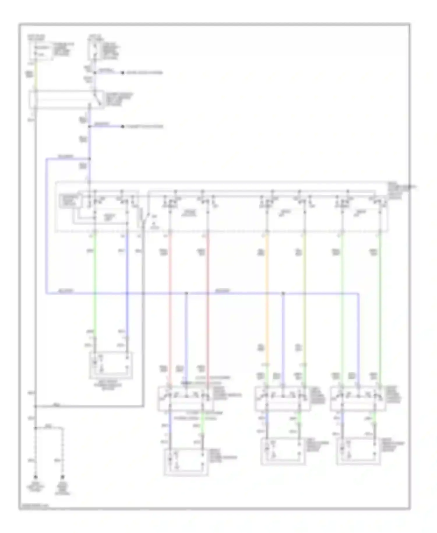 Altima Nissan L30 facelift (1999-2001): Power window circuit