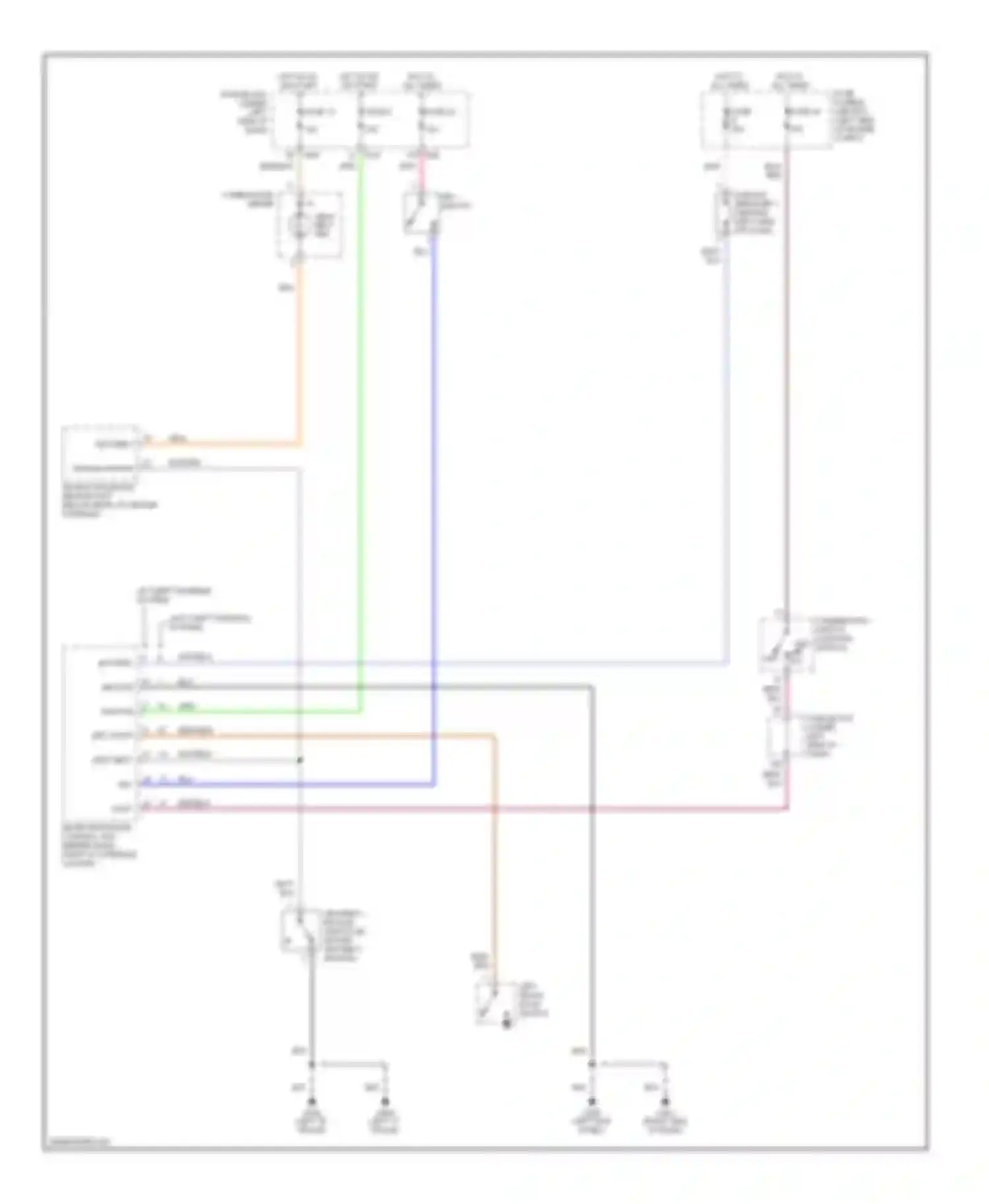 Altima Nissan L30 facelift (1999-2001): Warning system circuits, with power door locks