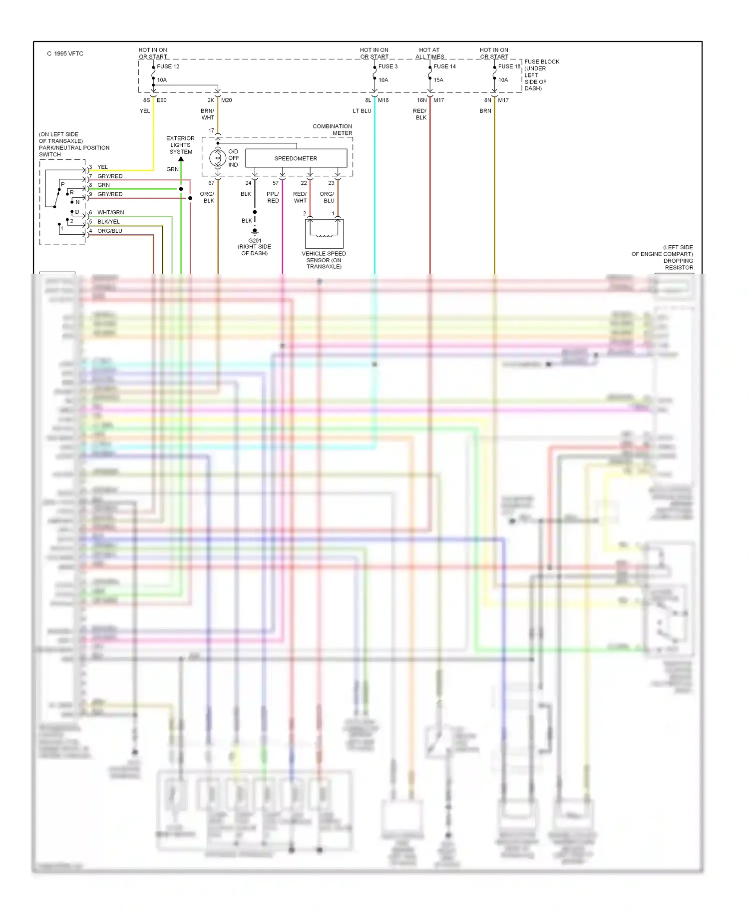 Nissan Altima L30 facelift (1999-2001) automatic transaxle wiring diagram  (1 of 1)