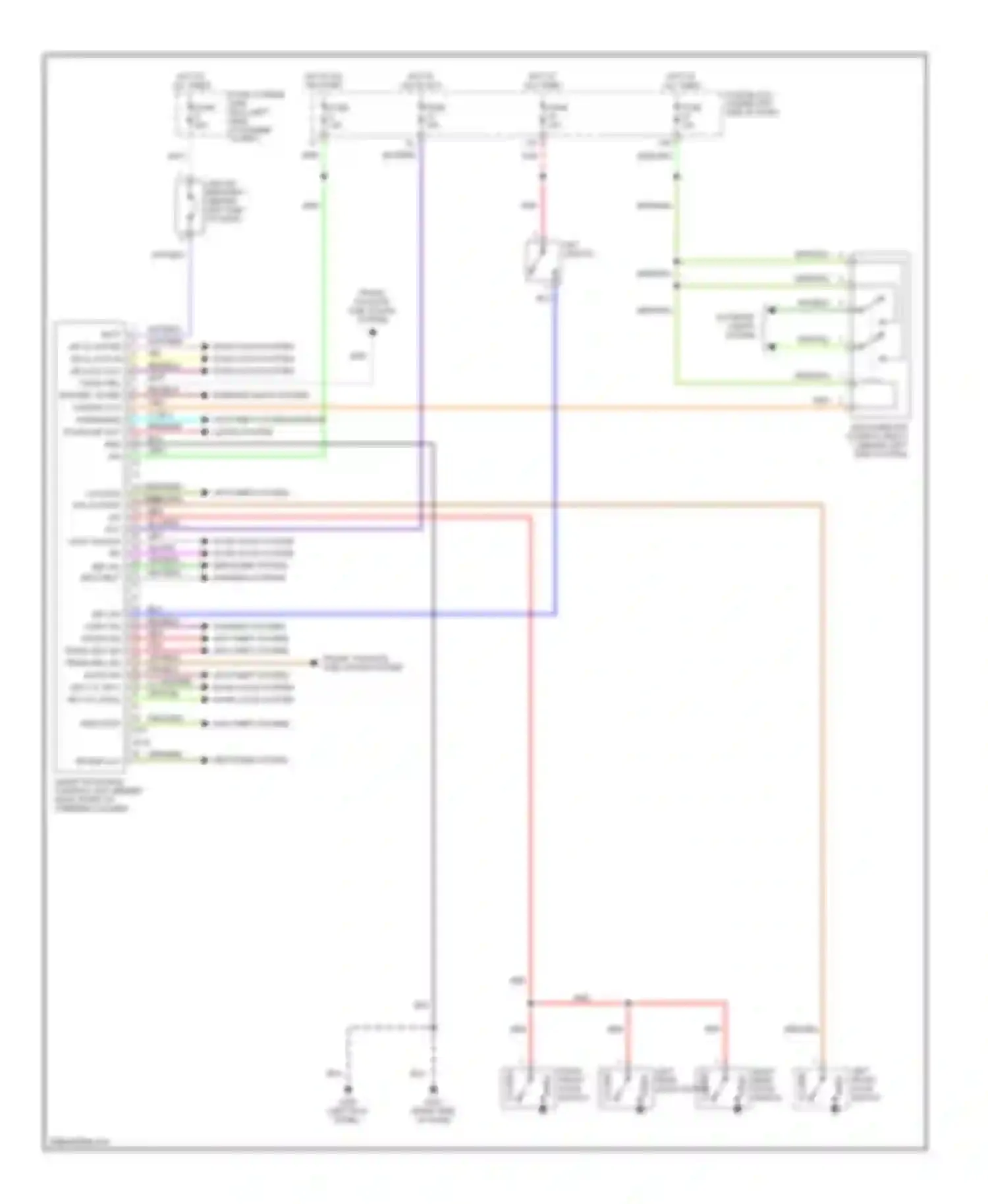 Wiring diagram door locks system door locks system defogger system warning systems for Nissan Altima L30 facelift (1999-2001) (1 of 1)