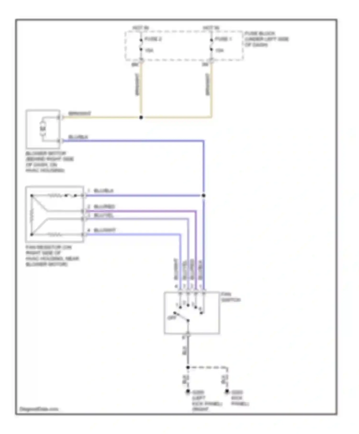 Wiring diagram fuse 2 for Nissan Altima L30 facelift (1999-2001) (1 of 3)