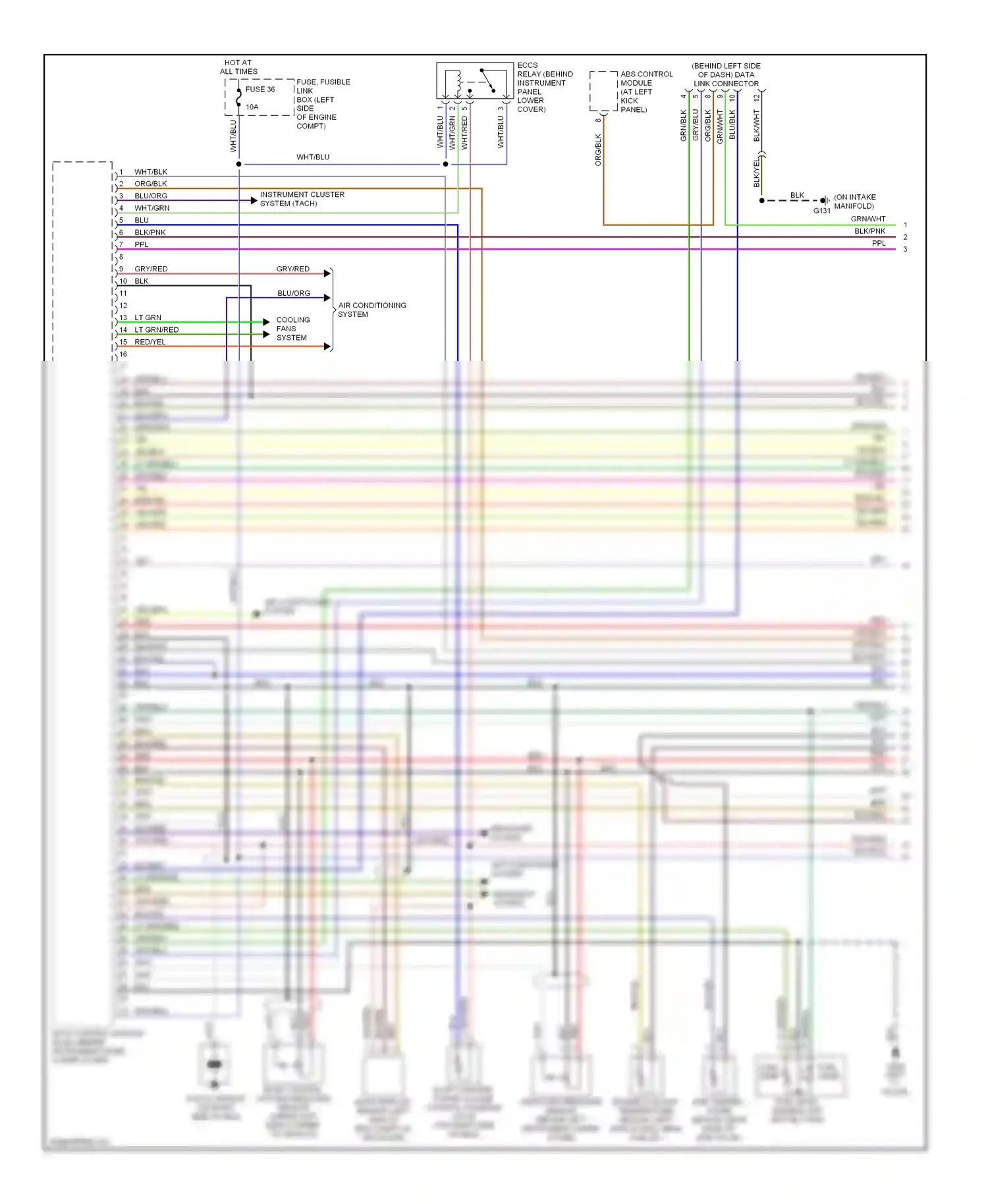 Wiring diagram headlight system for Nissan Altima L30 facelift (1999-2001) (1 of 1)