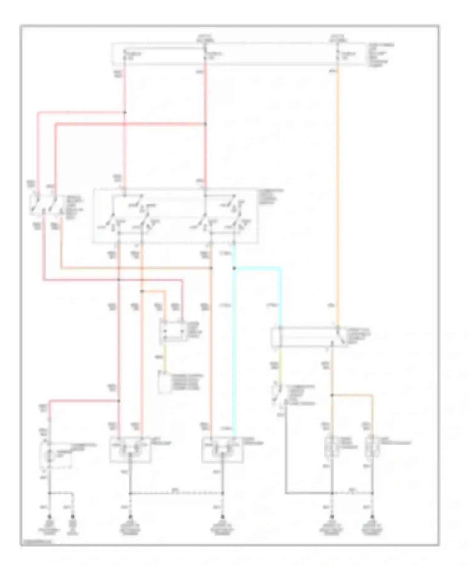 Wiring diagram left front foglight for Nissan Altima L30 facelift (1999-2001) (2 of 2)