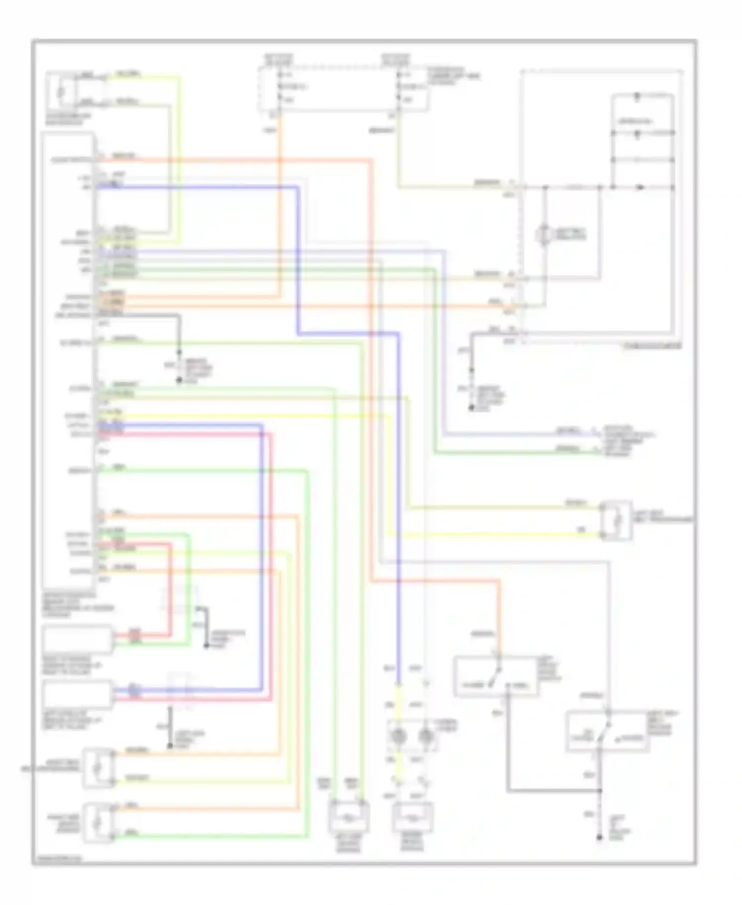 Wiring diagram left side air bag module for Nissan Altima L30 facelift (1999-2001) (1 of 1)