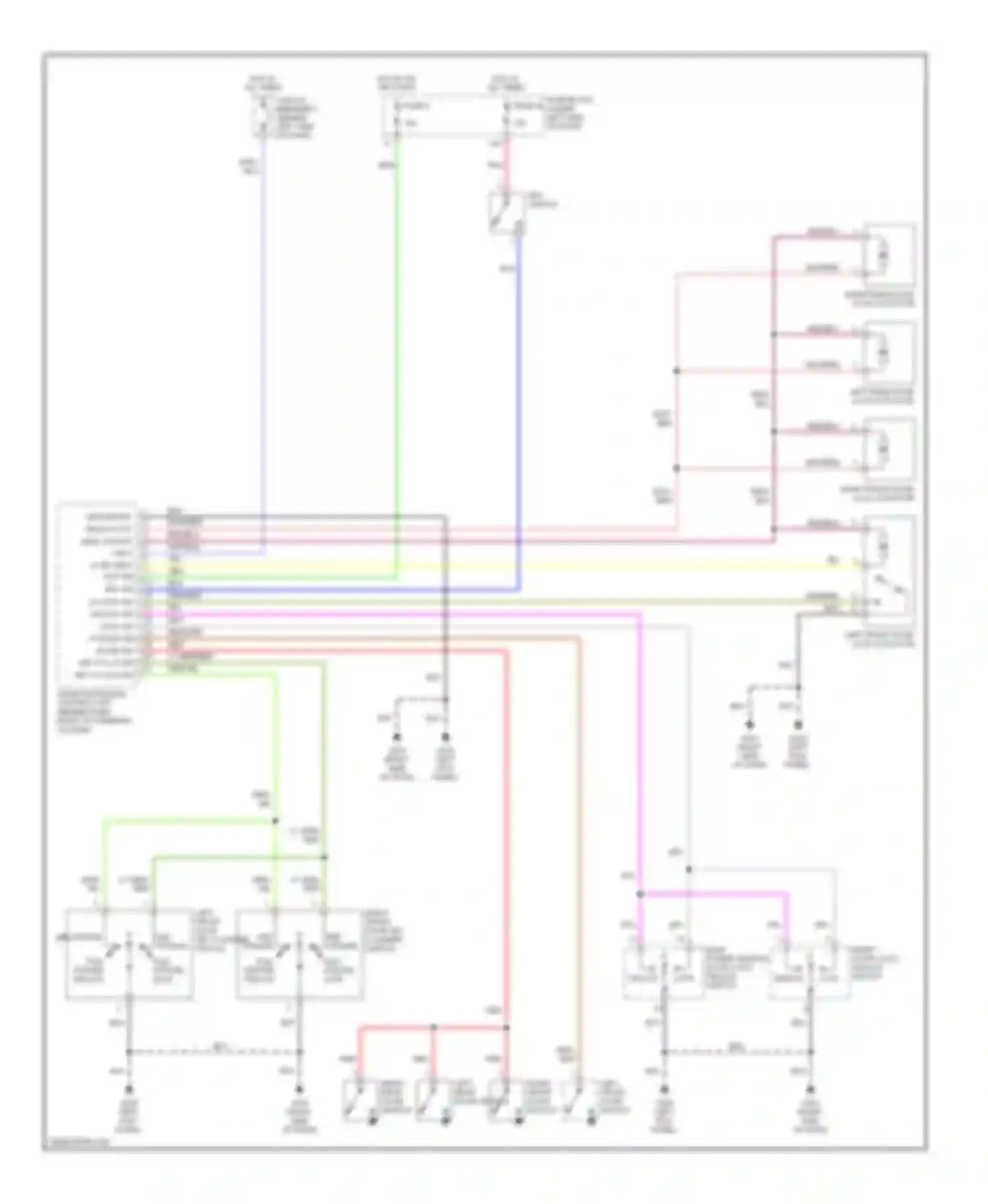 Wiring diagram main power window, door lock/ unlock switch for Nissan Altima L30 facelift (1999-2001) (2 of 3)