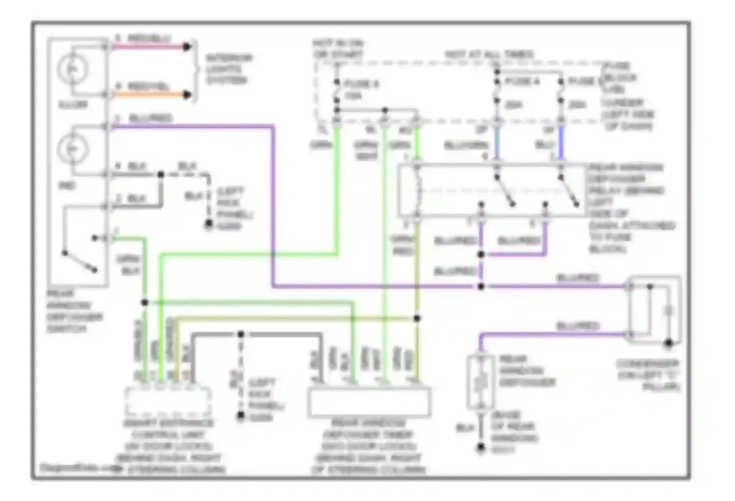 Altima Nissan L30 (1997-1999): Defogger circuit