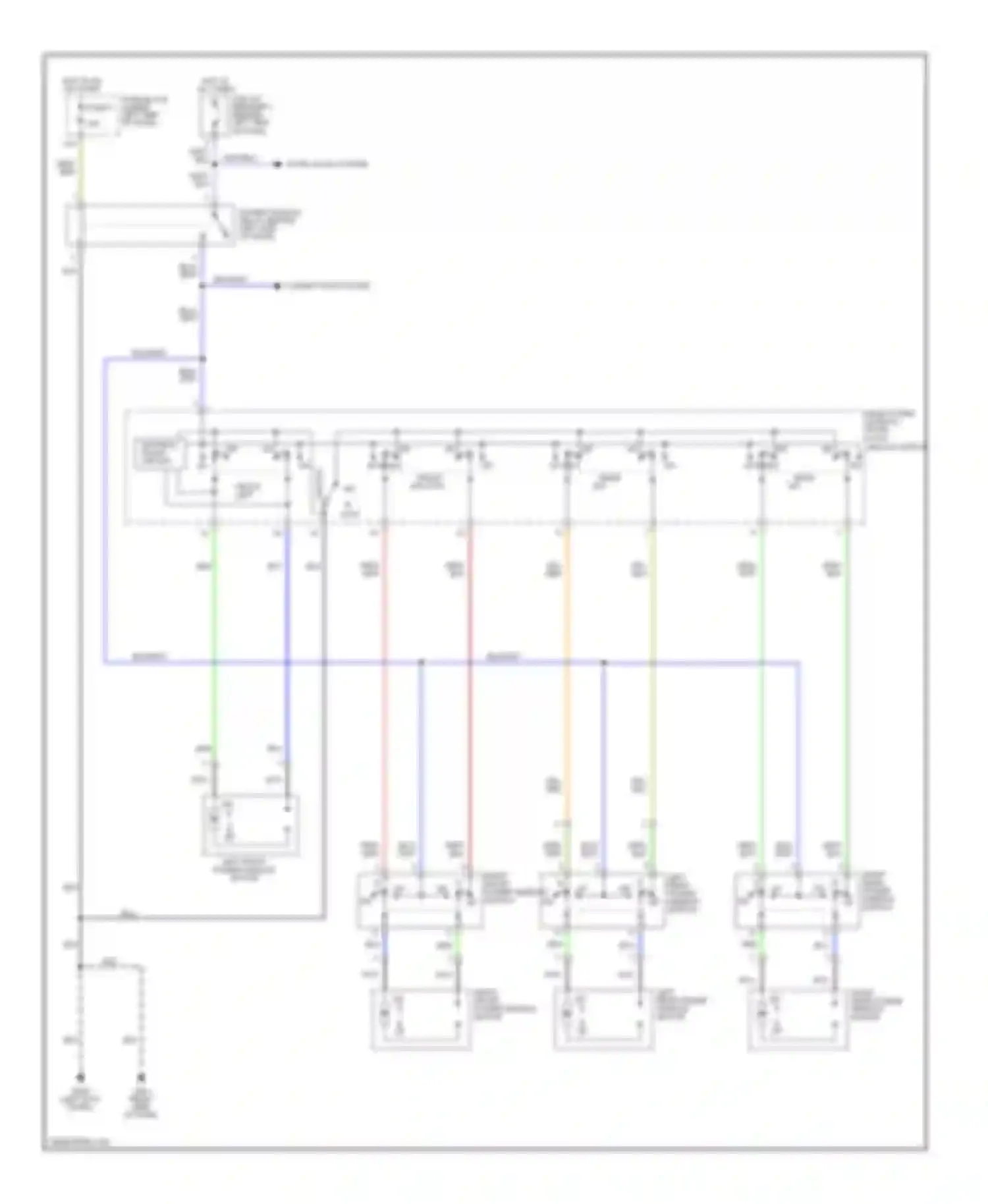 Altima Nissan L30 (1997-1999): Power window circuit