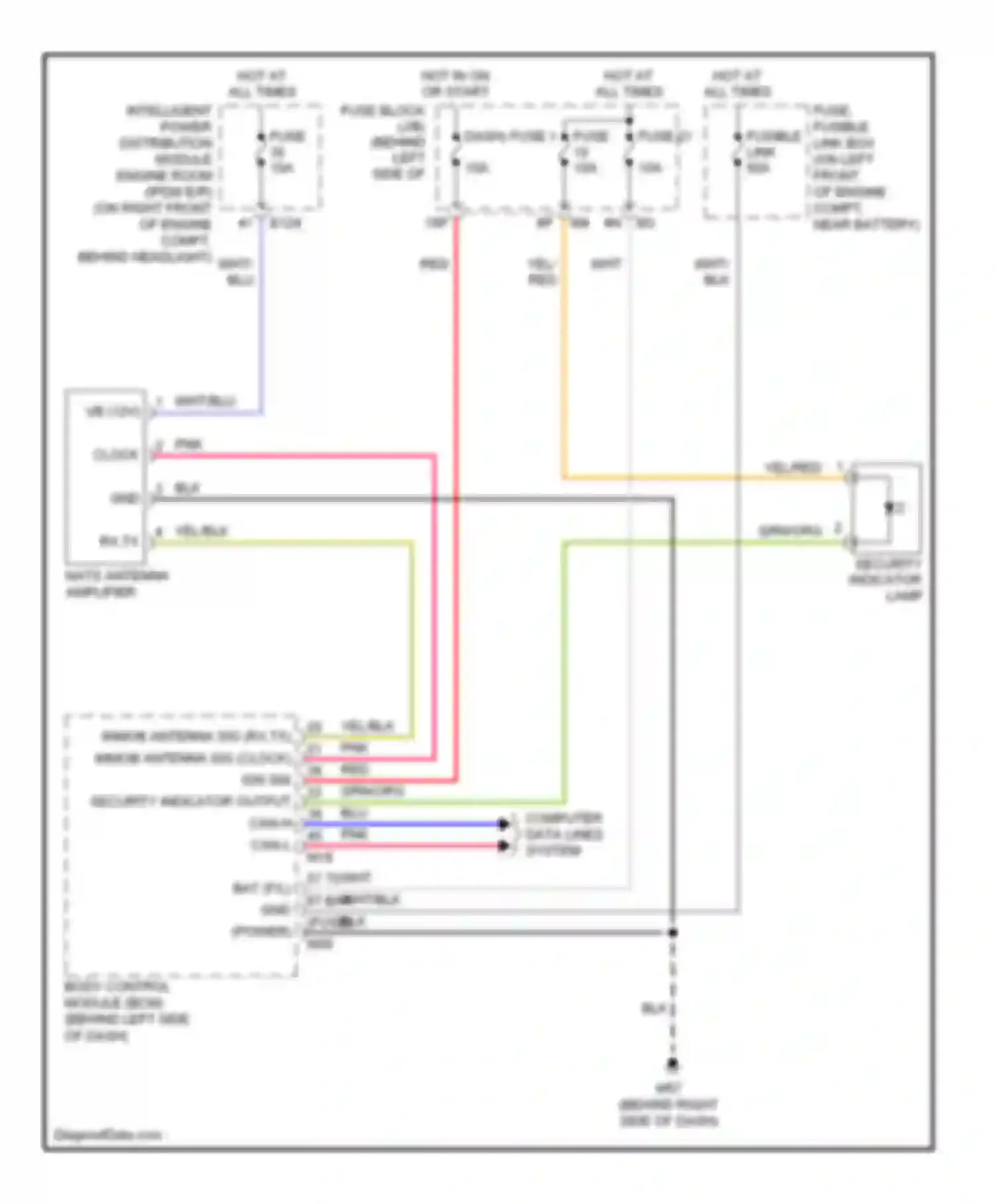 Altima Nissan L31 facelift (2004-2006): Immobilizer circuit