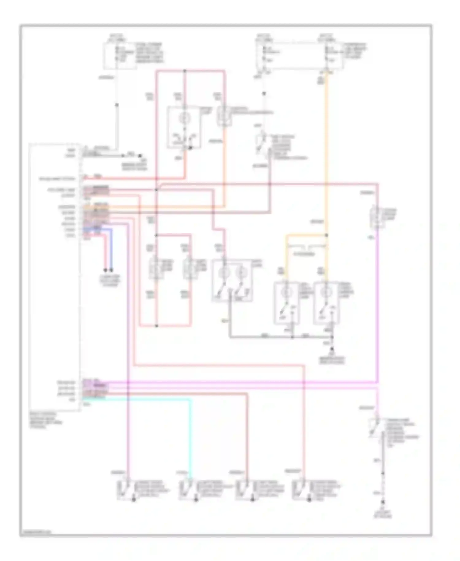 Altima Nissan L31 facelift (2004-2006): Courtesy lamps circuit