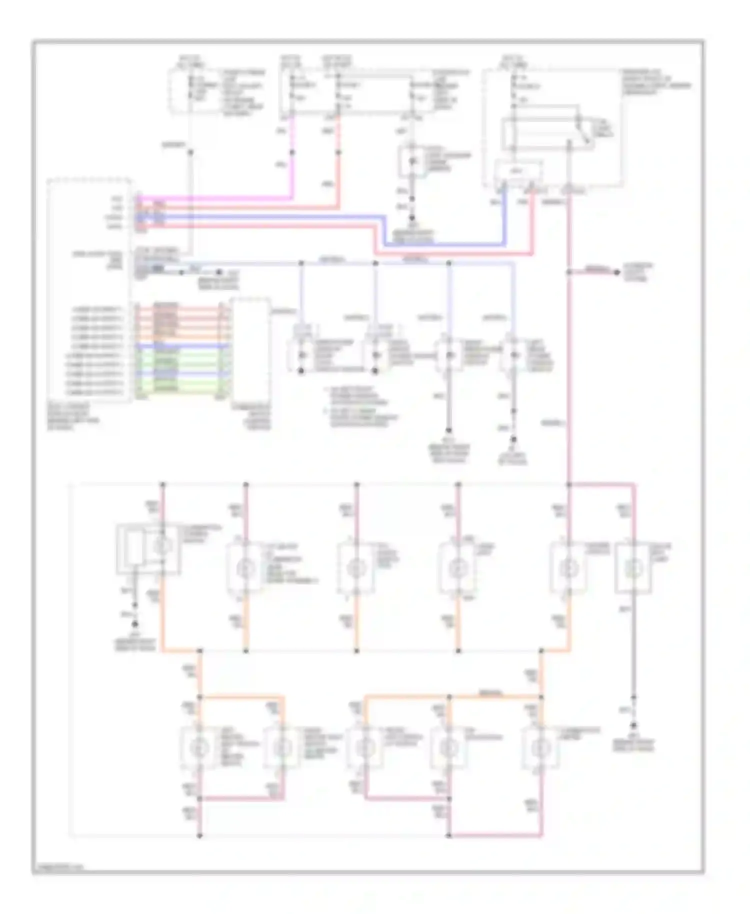 Altima Nissan L31 facelift (2004-2006): Instrument illumination circuit