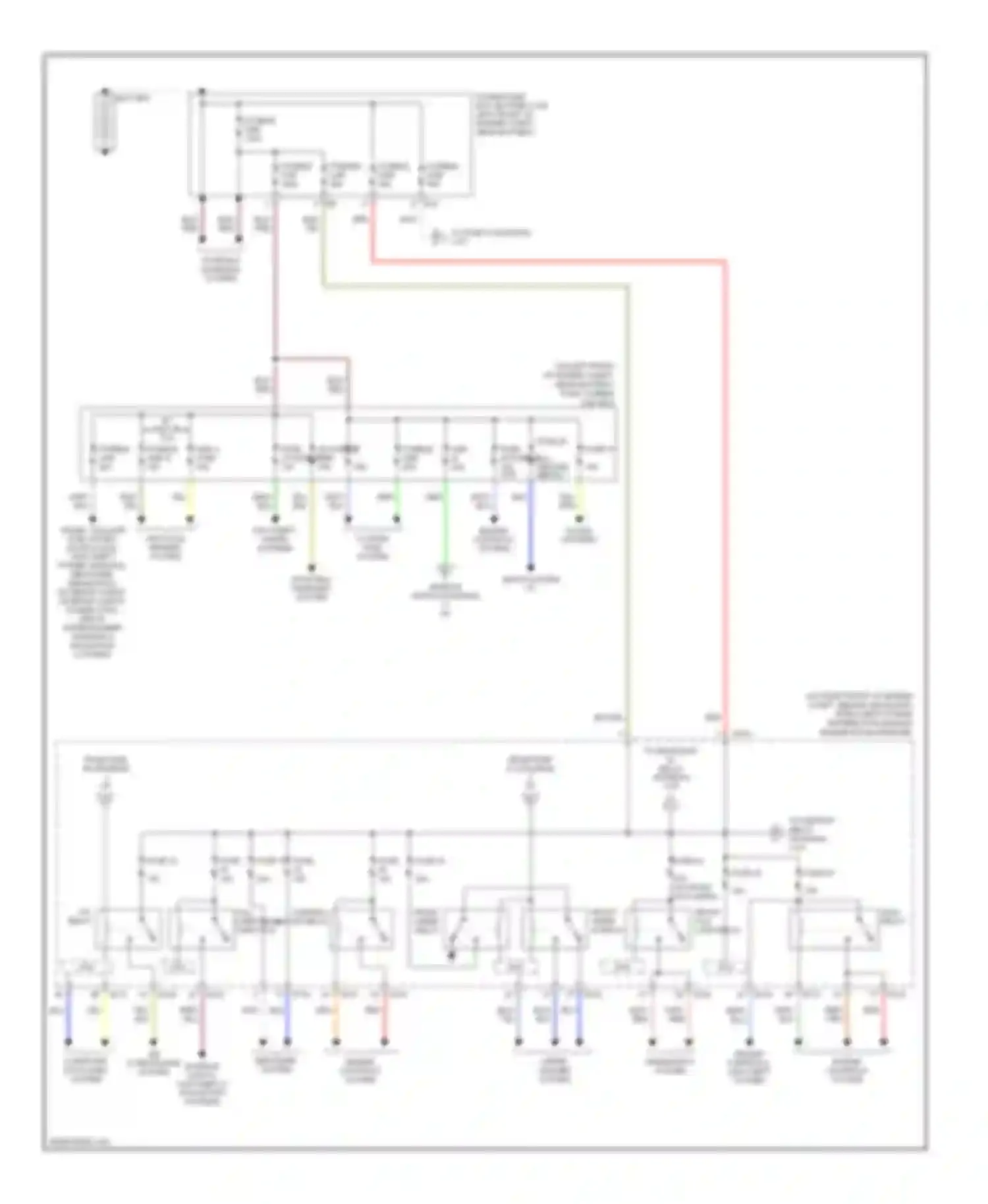 Altima Nissan L31 facelift (2004-2006): Power distribution circuit (1 of 2)