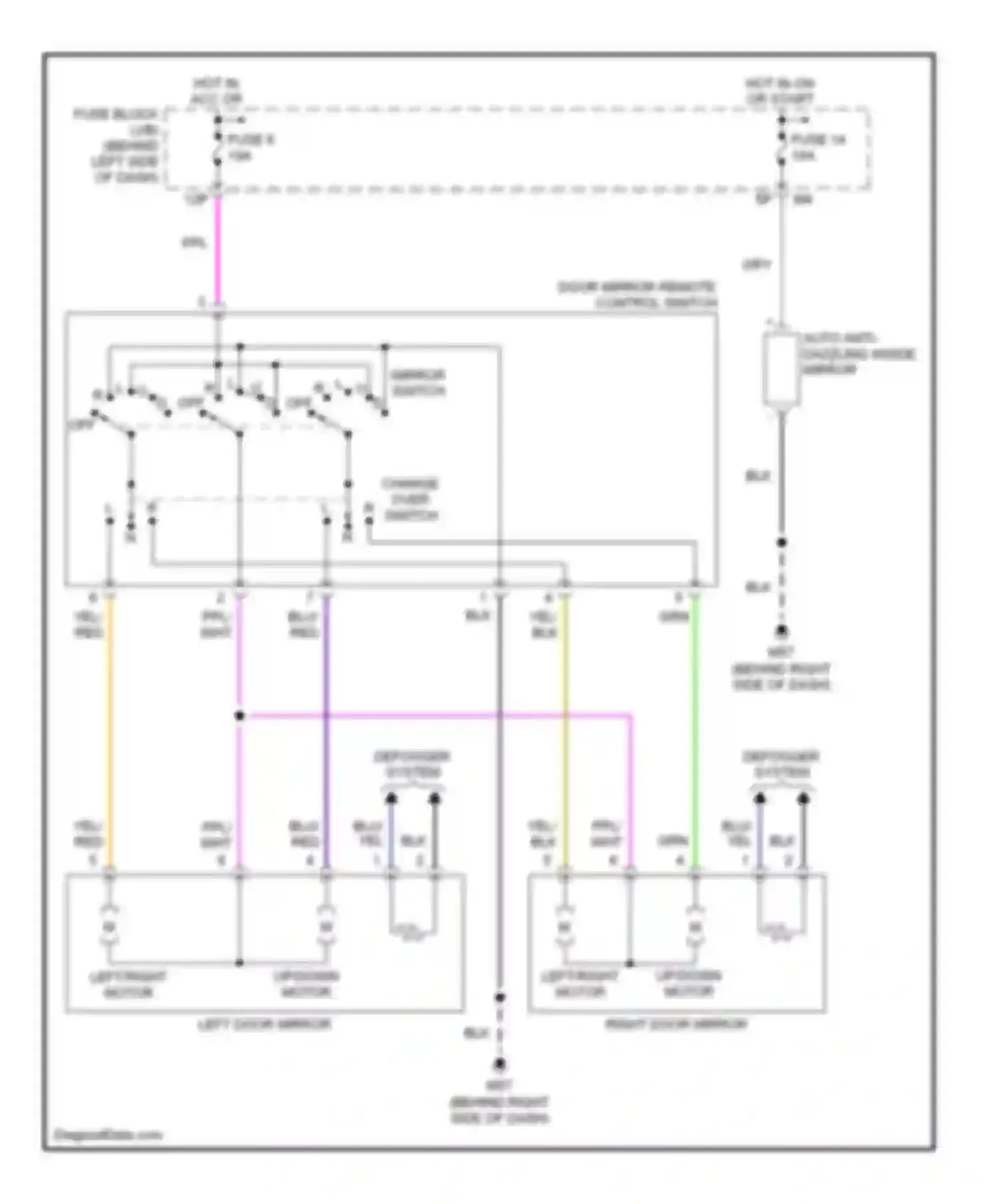 Wiring diagram defogger system for Nissan Altima L31 facelift (2004-2006) (3 of 3)