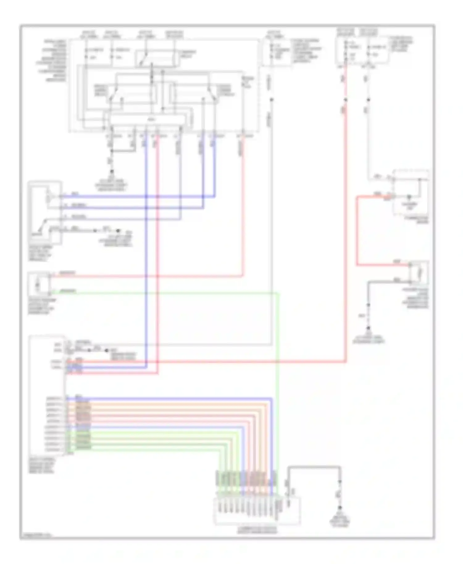 Wiring diagram front wiper relay for Nissan Altima L31 facelift (2004-2006) (2 of 2)