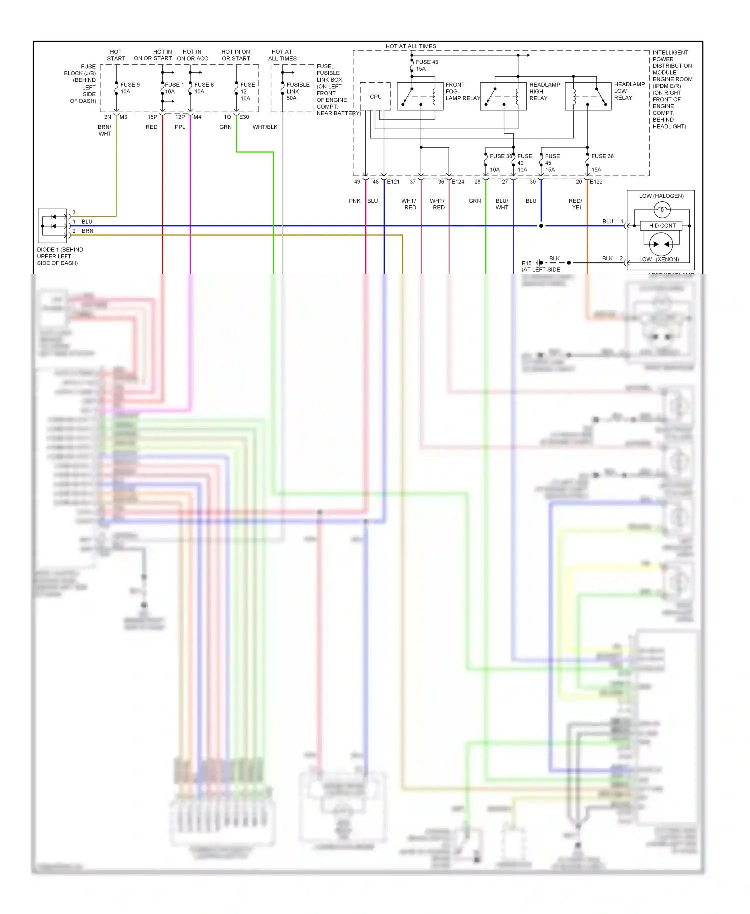 Nissan Altima L31 facelift (2004-2006) input 5 wiring diagram  (1 of 3)