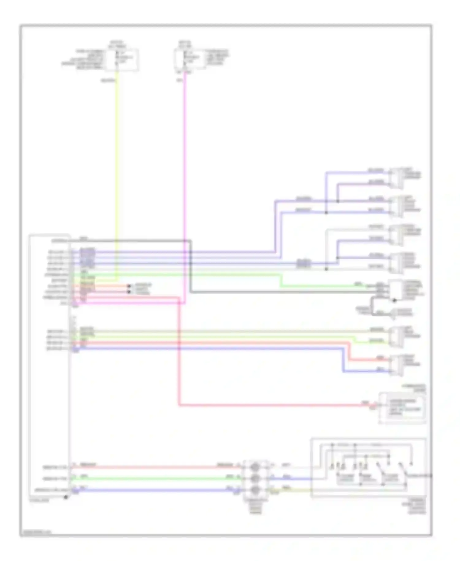 Wiring diagram left tweeter speaker for Nissan Altima L31 facelift (2004-2006) (4 of 4)