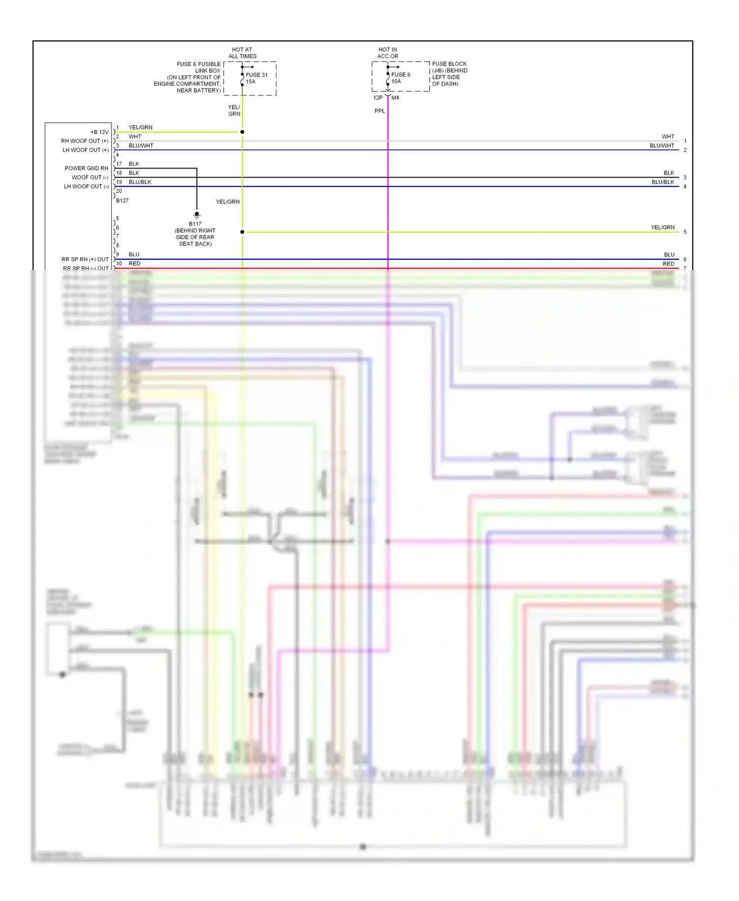 Wiring diagram lights system interior for Nissan Altima L31 facelift (2004-2006) (2 of 2)