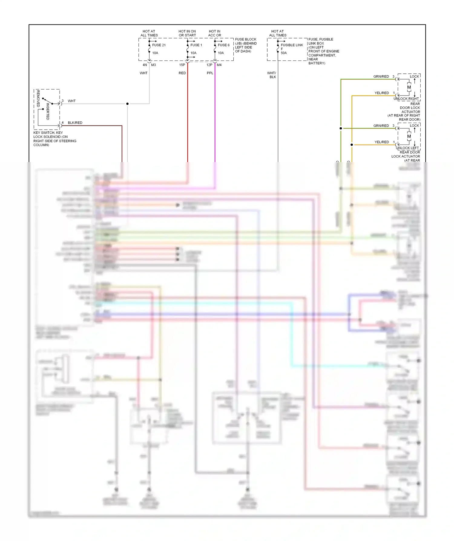 Nissan Altima L31 facelift (2004-2006) lock switch wiring diagram  (2 of 4)