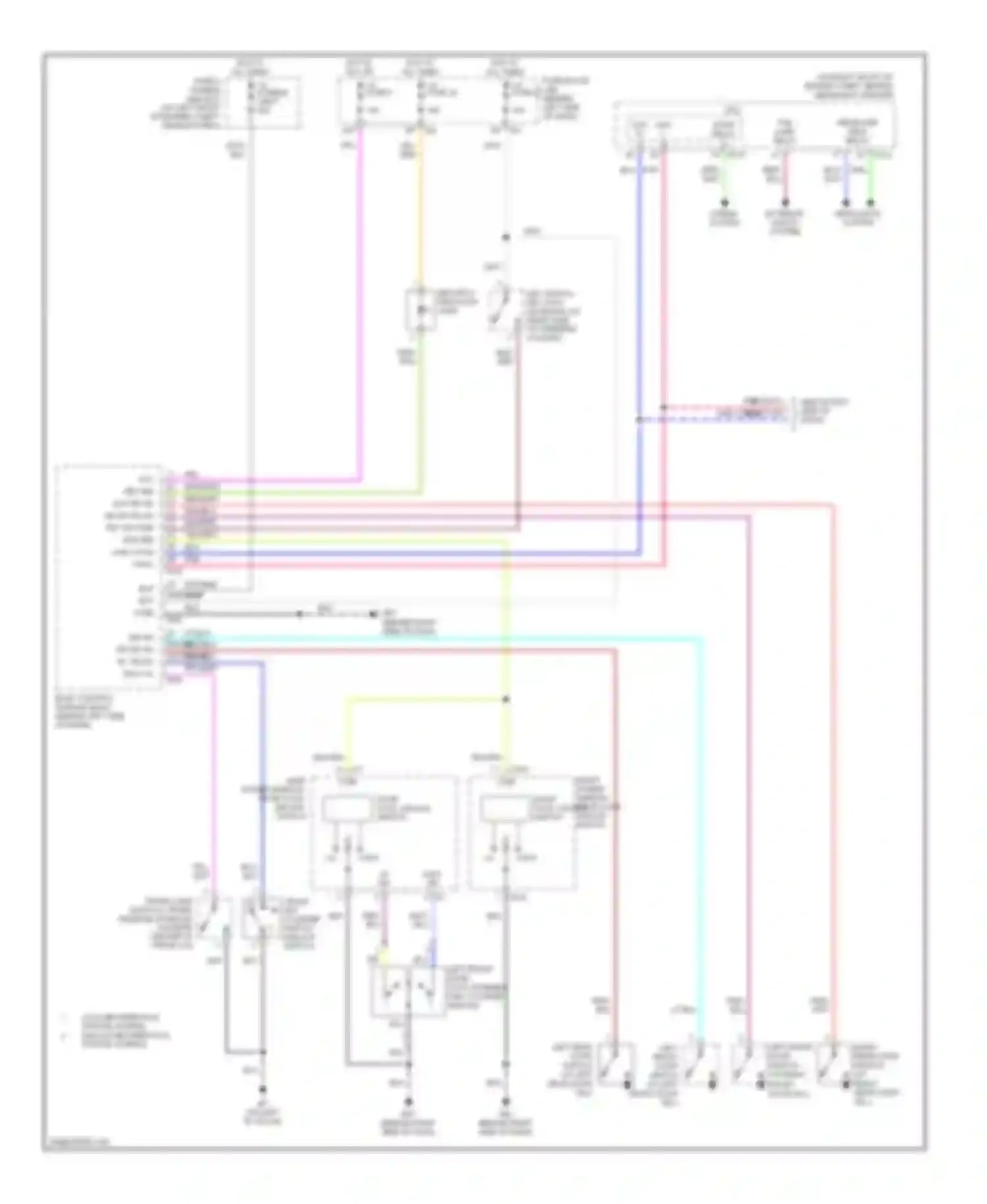 Wiring diagram main power window, door lock/ unlock switch for Nissan Altima L31 facelift (2004-2006) (2 of 3)