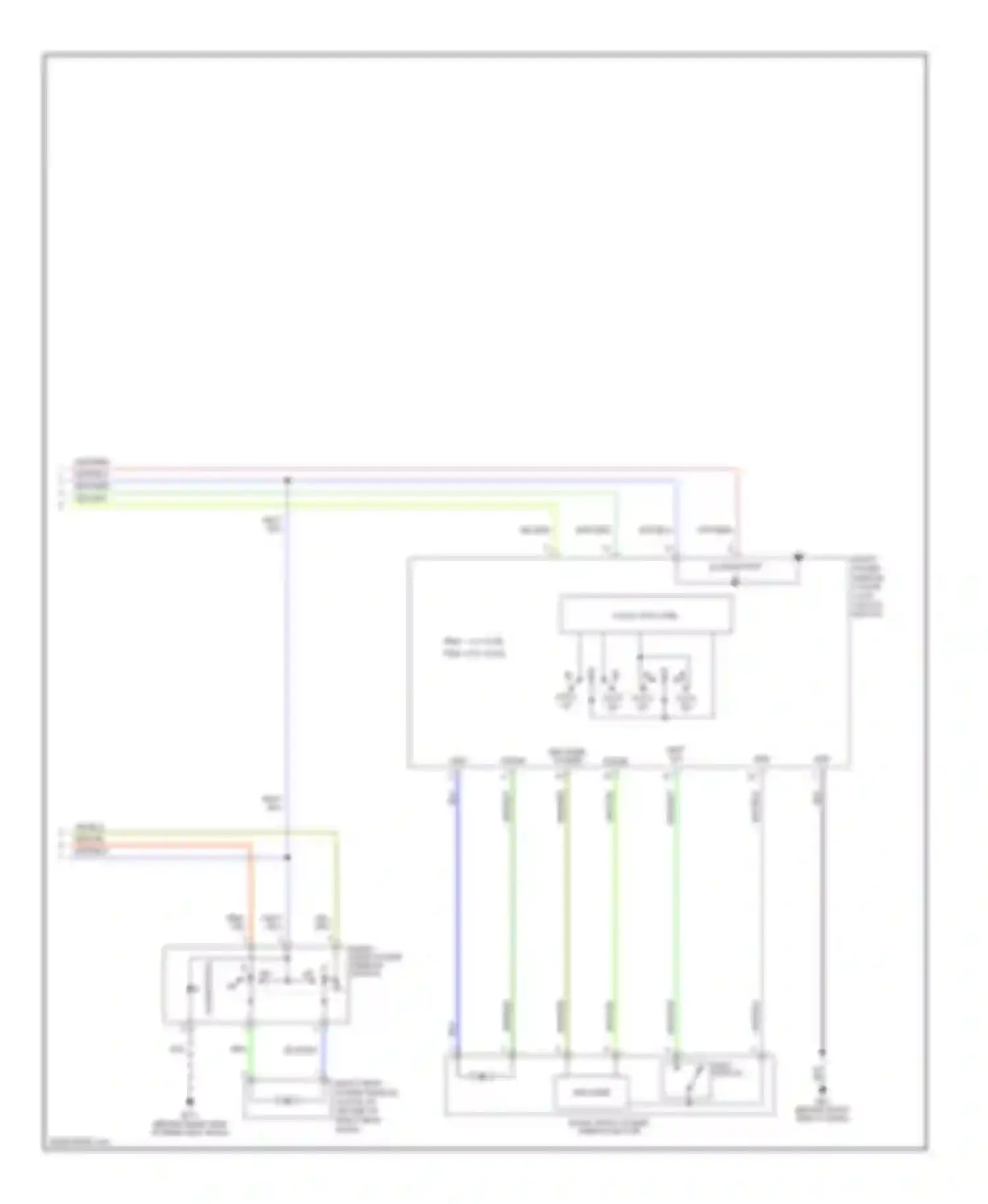Wiring diagram right rear power window switch for Nissan Altima L31 facelift (2004-2006) (2 of 3)