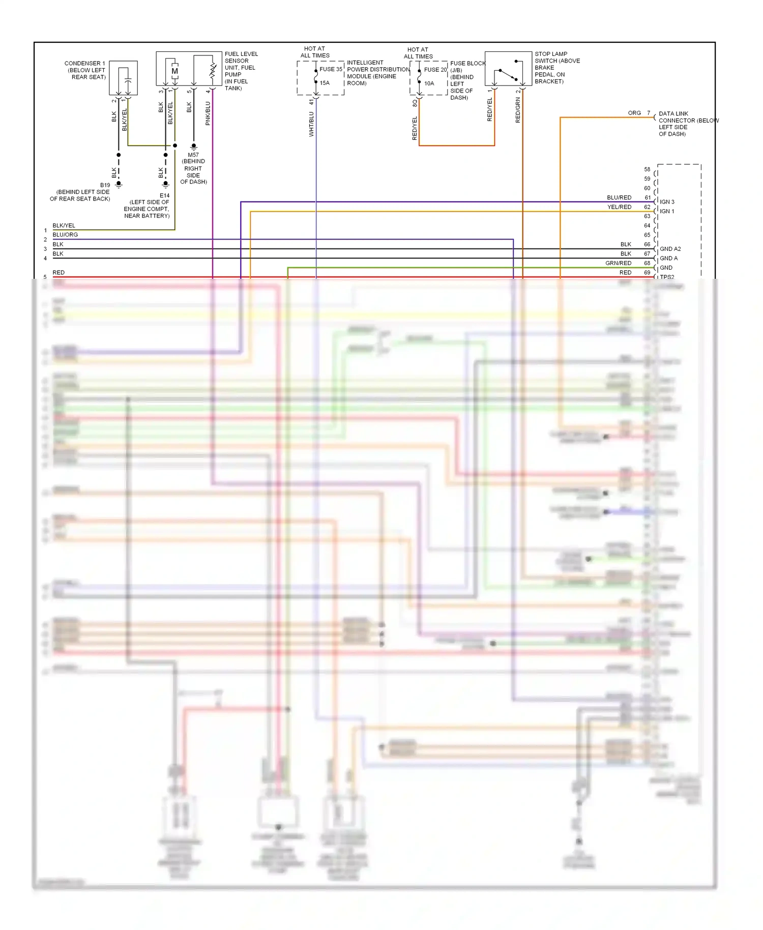 Nissan Altima L31 facelift (2004-2006) transmissions system wiring diagram  (2 of 2)