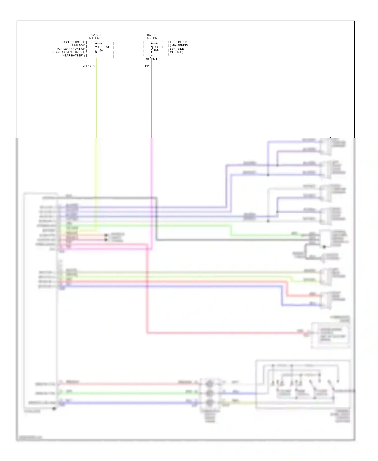 Wiring diagram volume switch for Nissan Altima L31 facelift (2004-2006) (2 of 3)