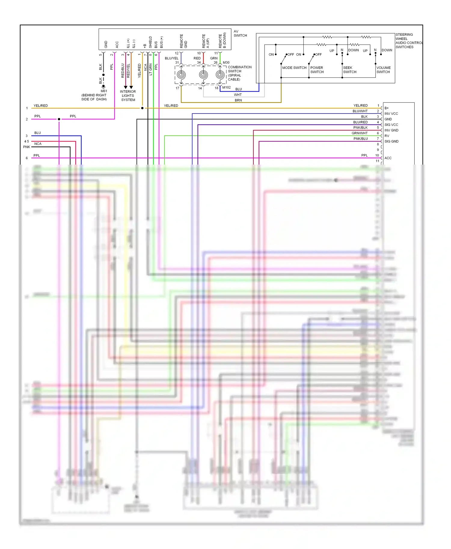 Wiring diagram volume switch for Nissan Altima L31 facelift (2004-2006) (3 of 3)