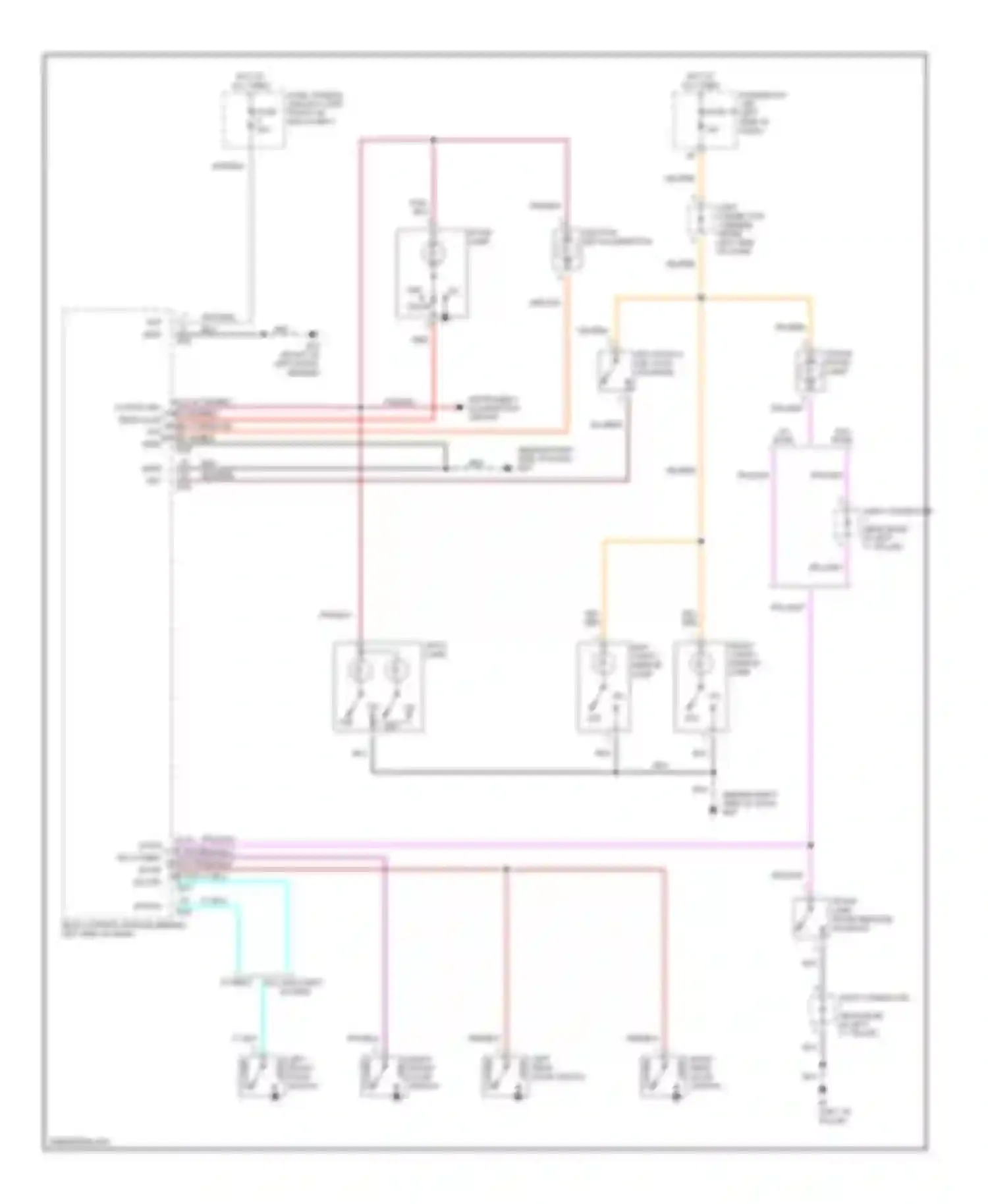 Altima Nissan L31 (2001-2004): Courtesy lamps circuit