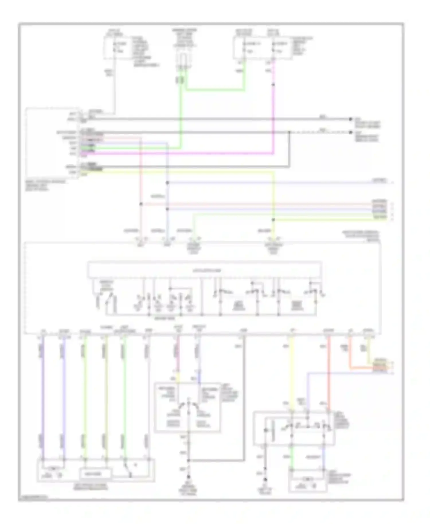 Altima Nissan L31 (2001-2004): Power window circuit, with driver and passenger side anti-pinch system (1 of 2)