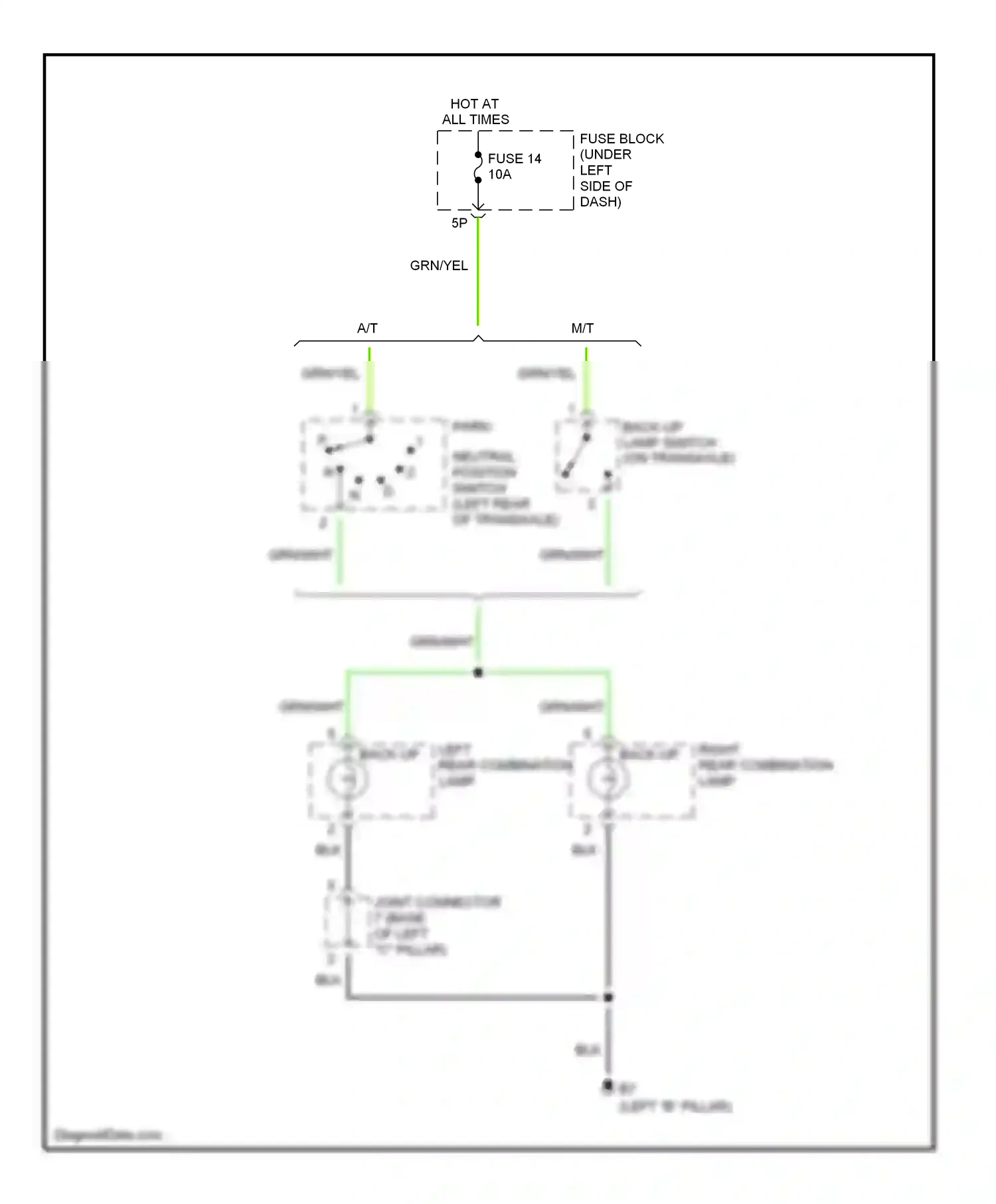 Wiring diagram back-up for Nissan Altima L31 (2001-2004) (1 of 1)