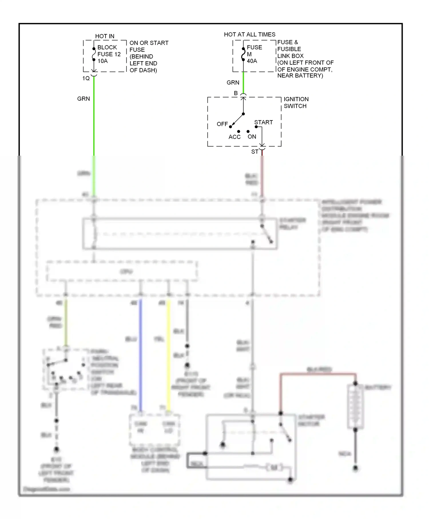 Wiring diagram blk/red for Nissan Altima L31 (2001-2004) (9 of 11)