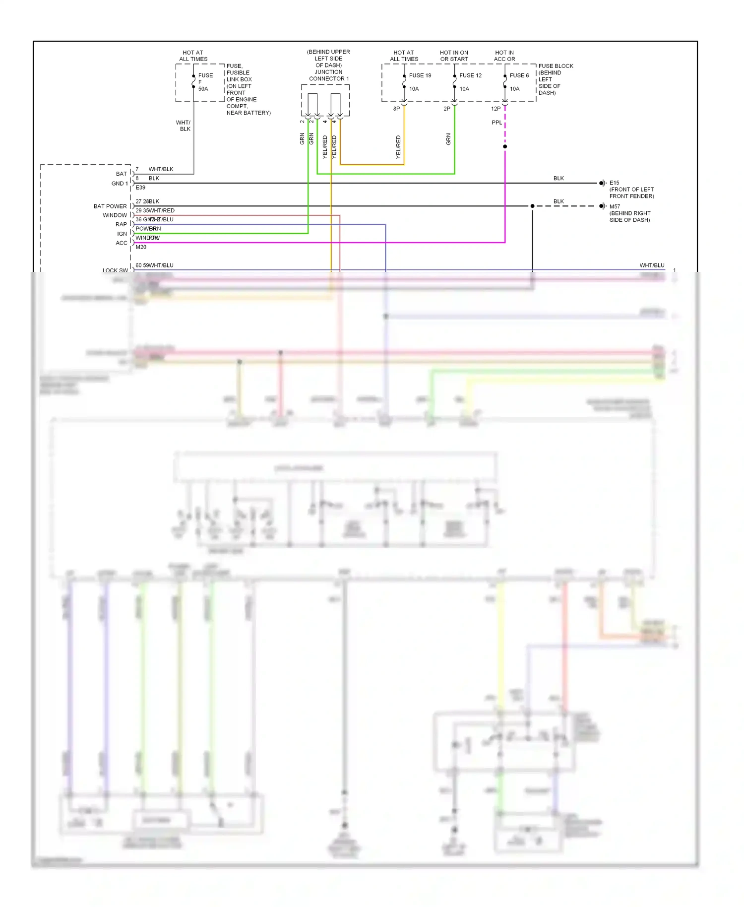 Wiring diagram down up for Nissan Altima L31 (2001-2004) (2 of 2)