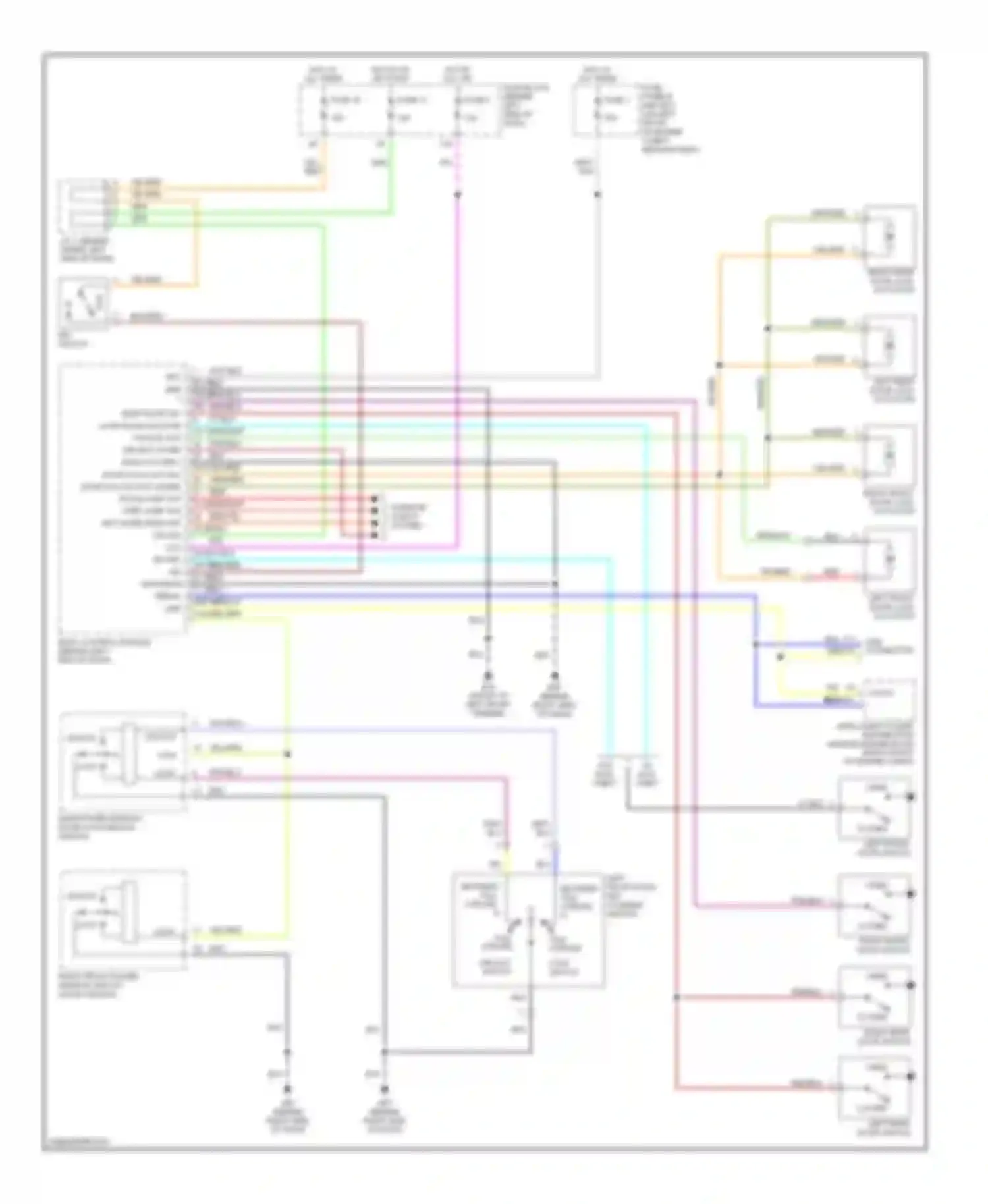 Wiring diagram main power window, door lock/unlock switch for Nissan Altima L31 (2001-2004) (1 of 4)