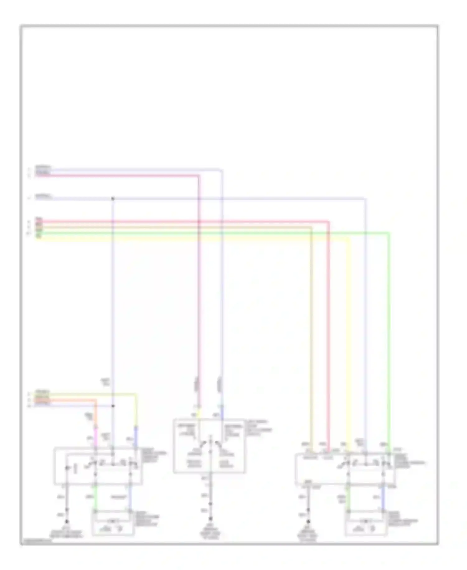 Wiring diagram right rear power window switch for Nissan Altima L31 (2001-2004) (3 of 3)