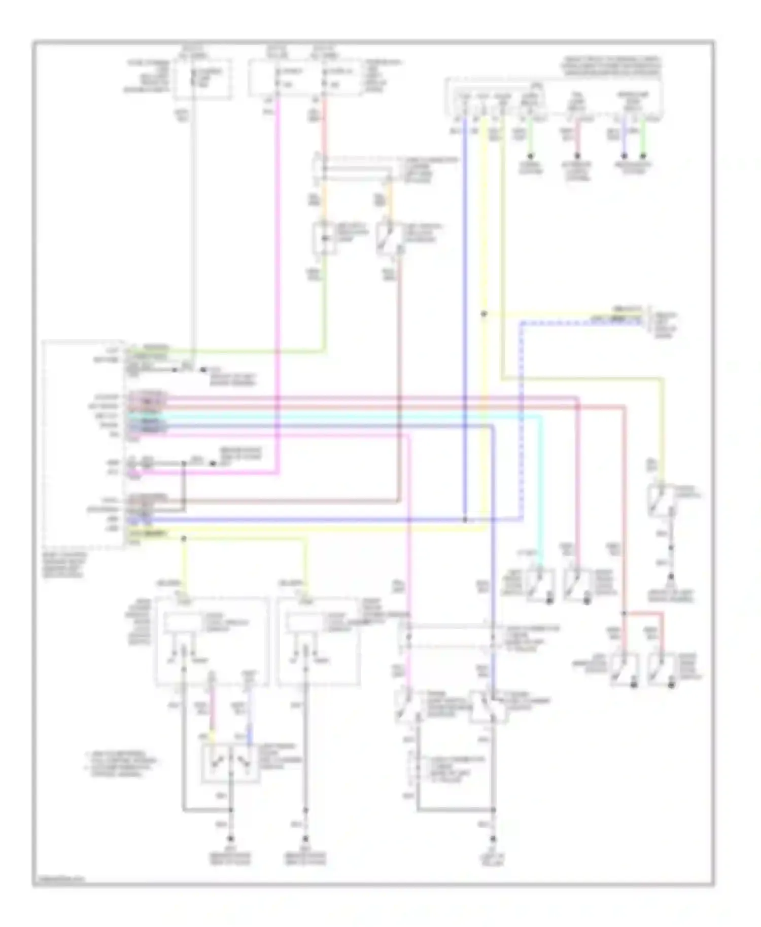 Wiring diagram unlock-between full stroke, normal lock-between full stroke, normal for Nissan Altima L31 (2001-2004) (1 of 1)