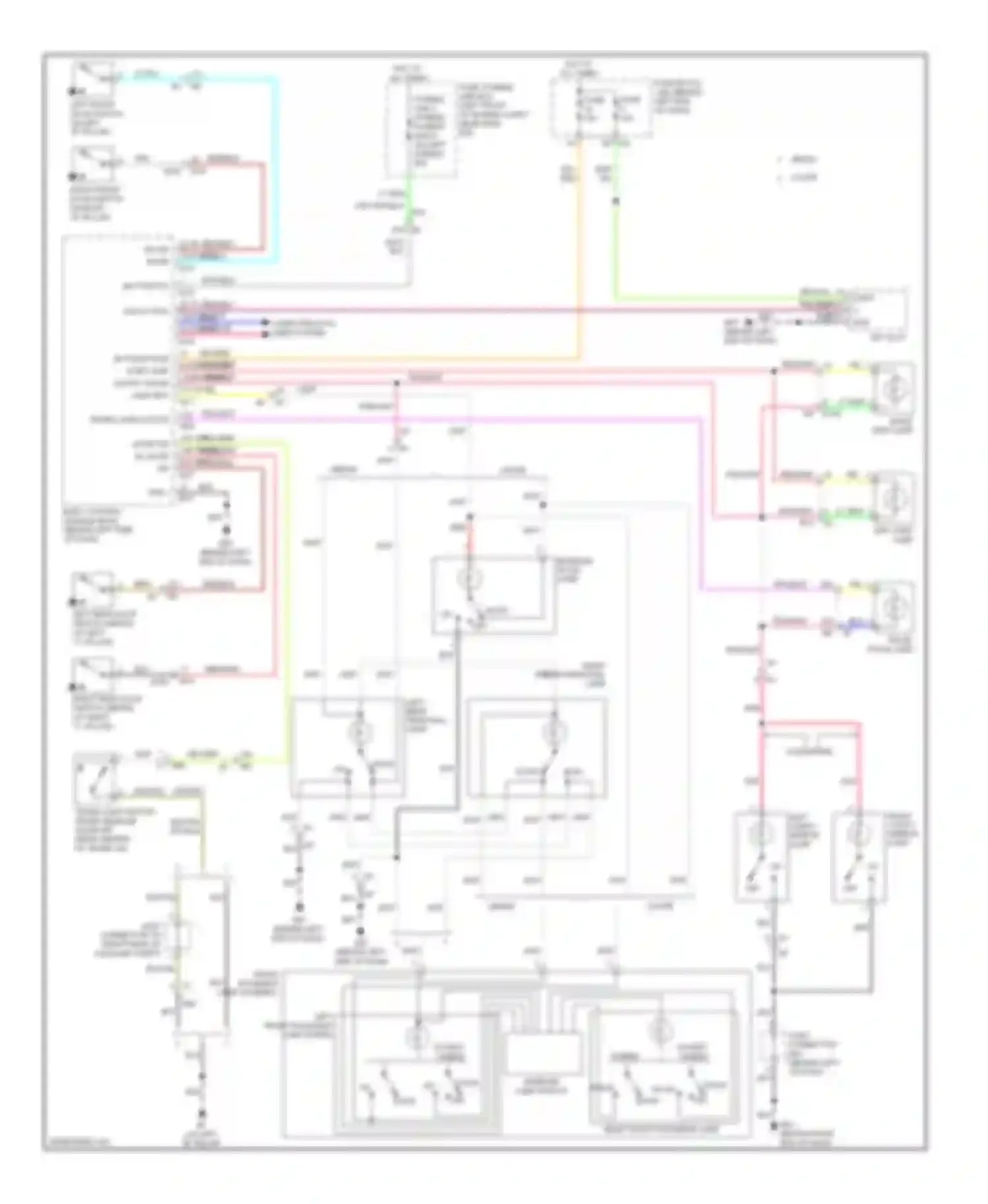 Altima Nissan L32 facelift (2009-2013): Courtesy lamps circuit
