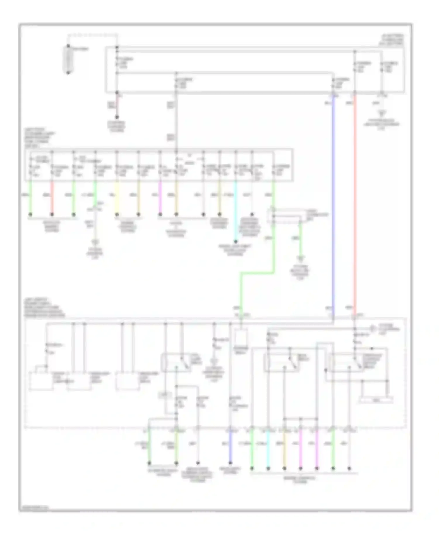 Altima Nissan L32 facelift (2009-2013): Power distribution circuit, except hybrid (1 of 3)