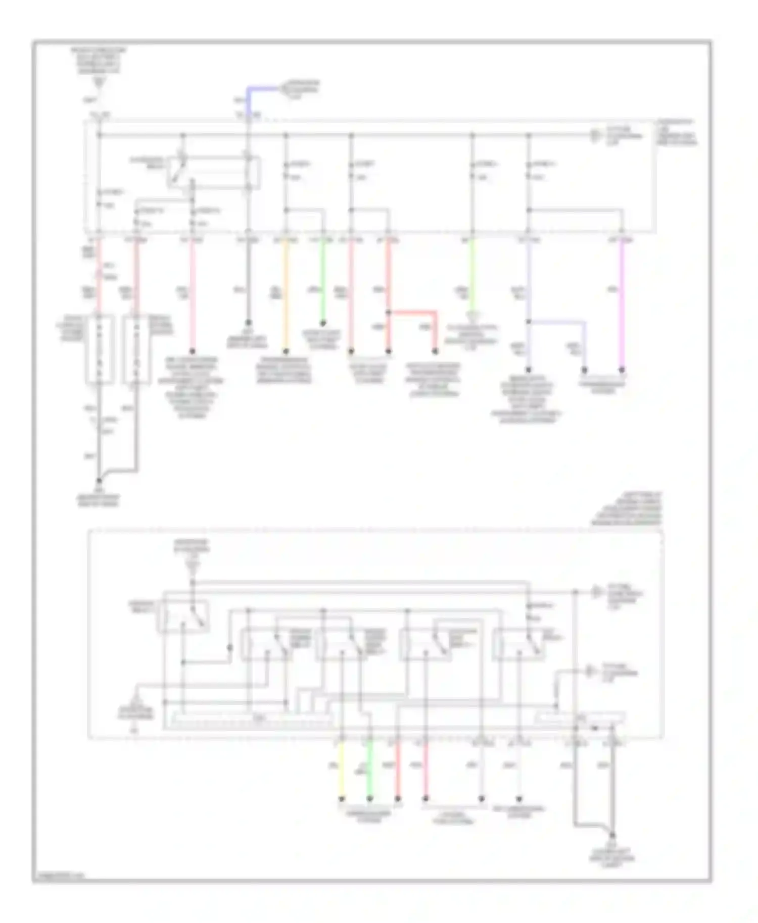 Altima Nissan L32 facelift (2009-2013): Power distribution circuit, except hybrid (2 of 3)
