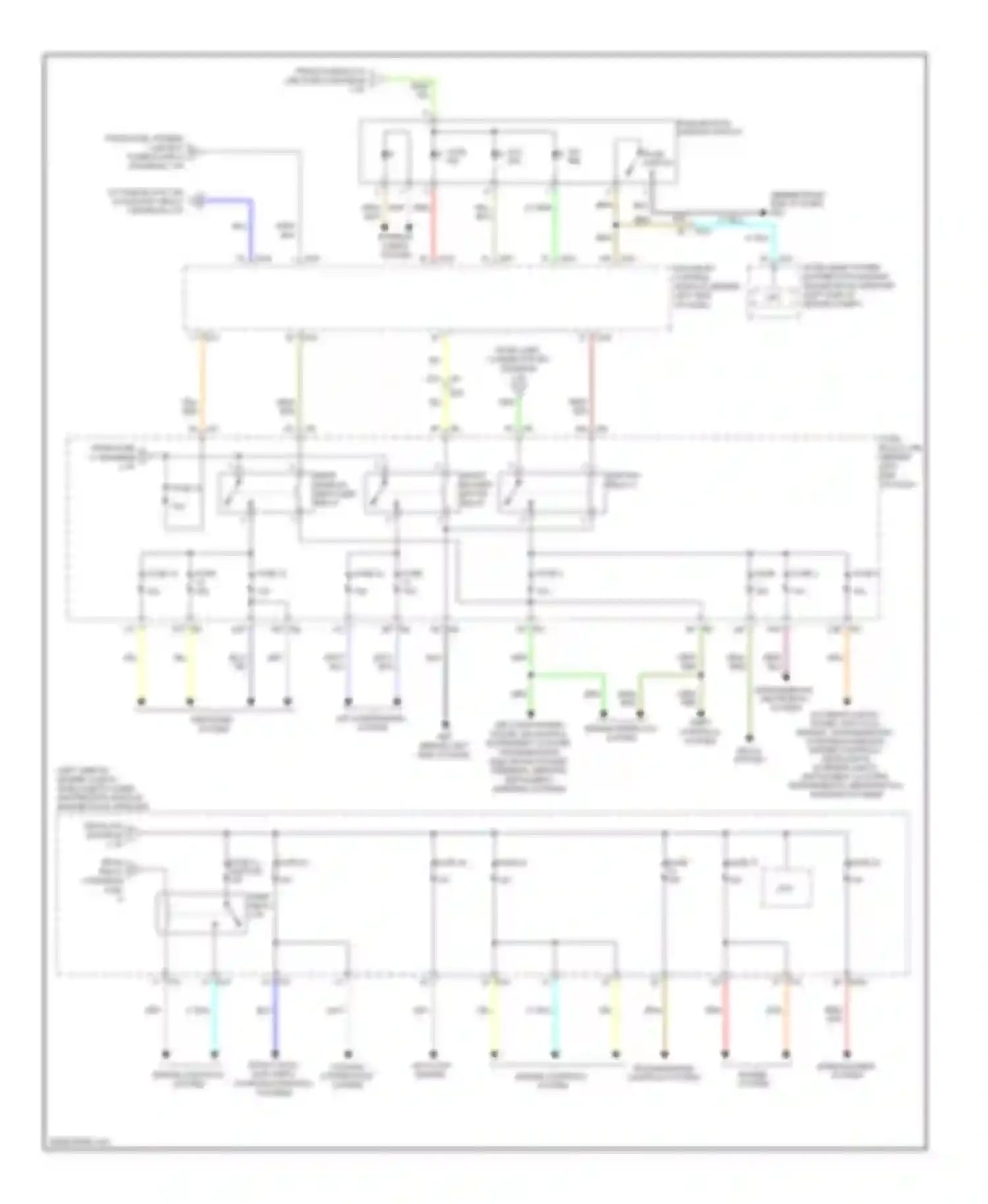 Altima Nissan L32 facelift (2009-2013): Power distribution circuit, except hybrid (3 of 3)
